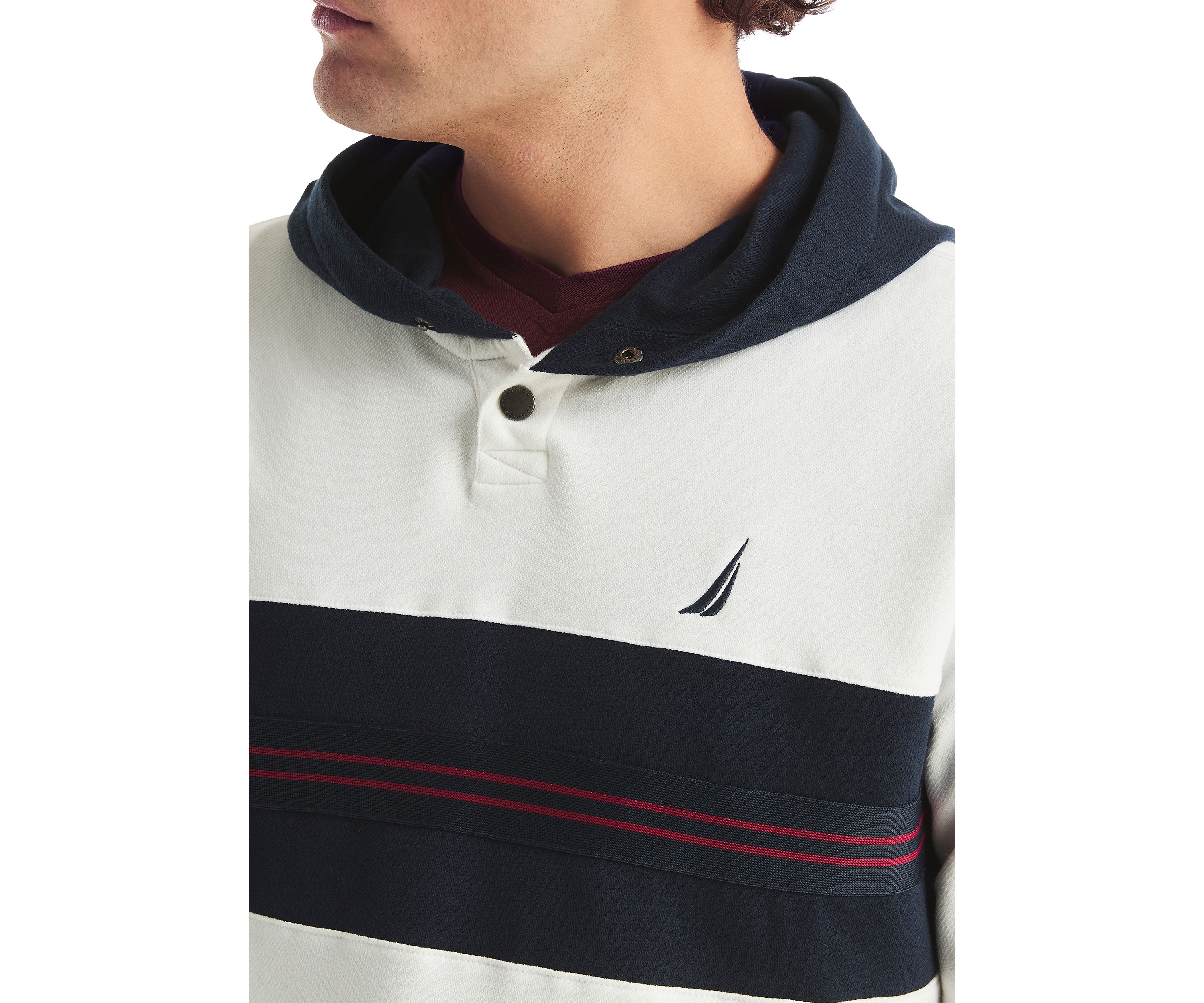 Fleece Pullover Snap Hoodie