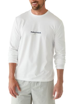 Nautica Men's Long Sleeve Crew Neck Swim Shirt, XL Regular