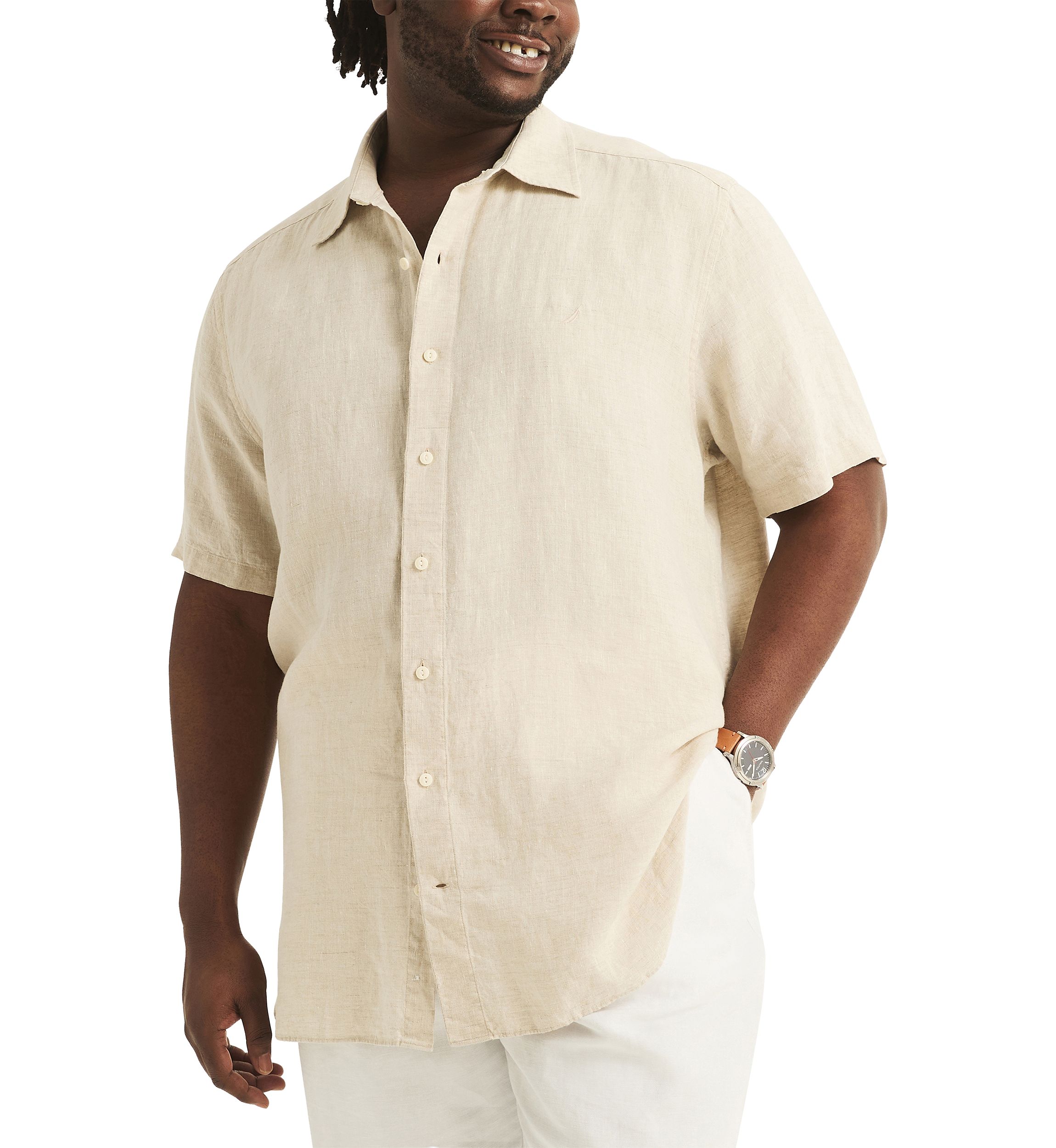Big & Tall Linen Short Sleeve Shirt