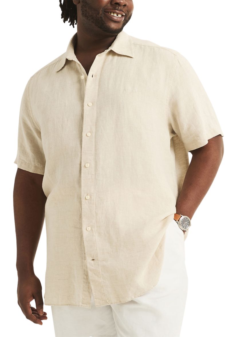 Big & Tall Linen Short Sleeve Shirt