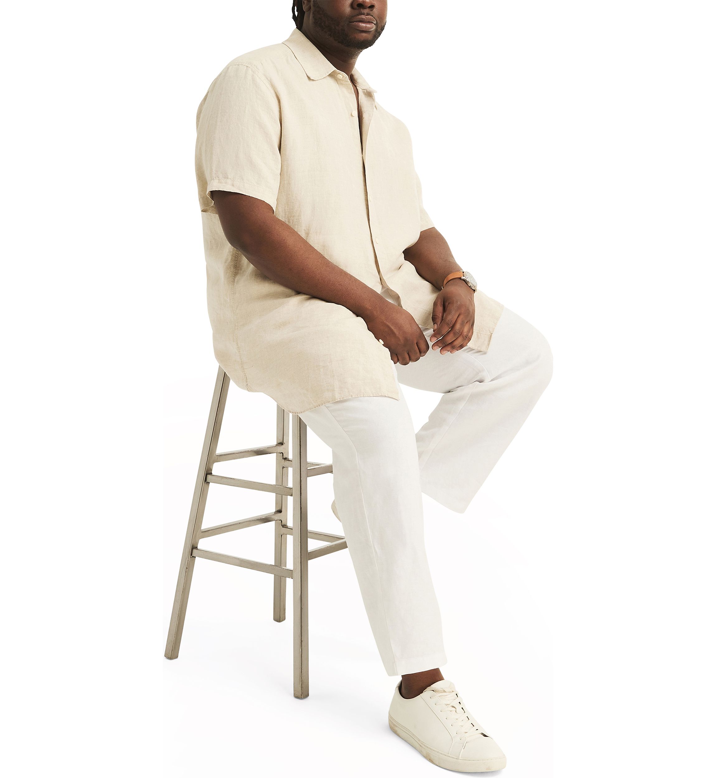 Big & Tall Linen Short Sleeve Shirt