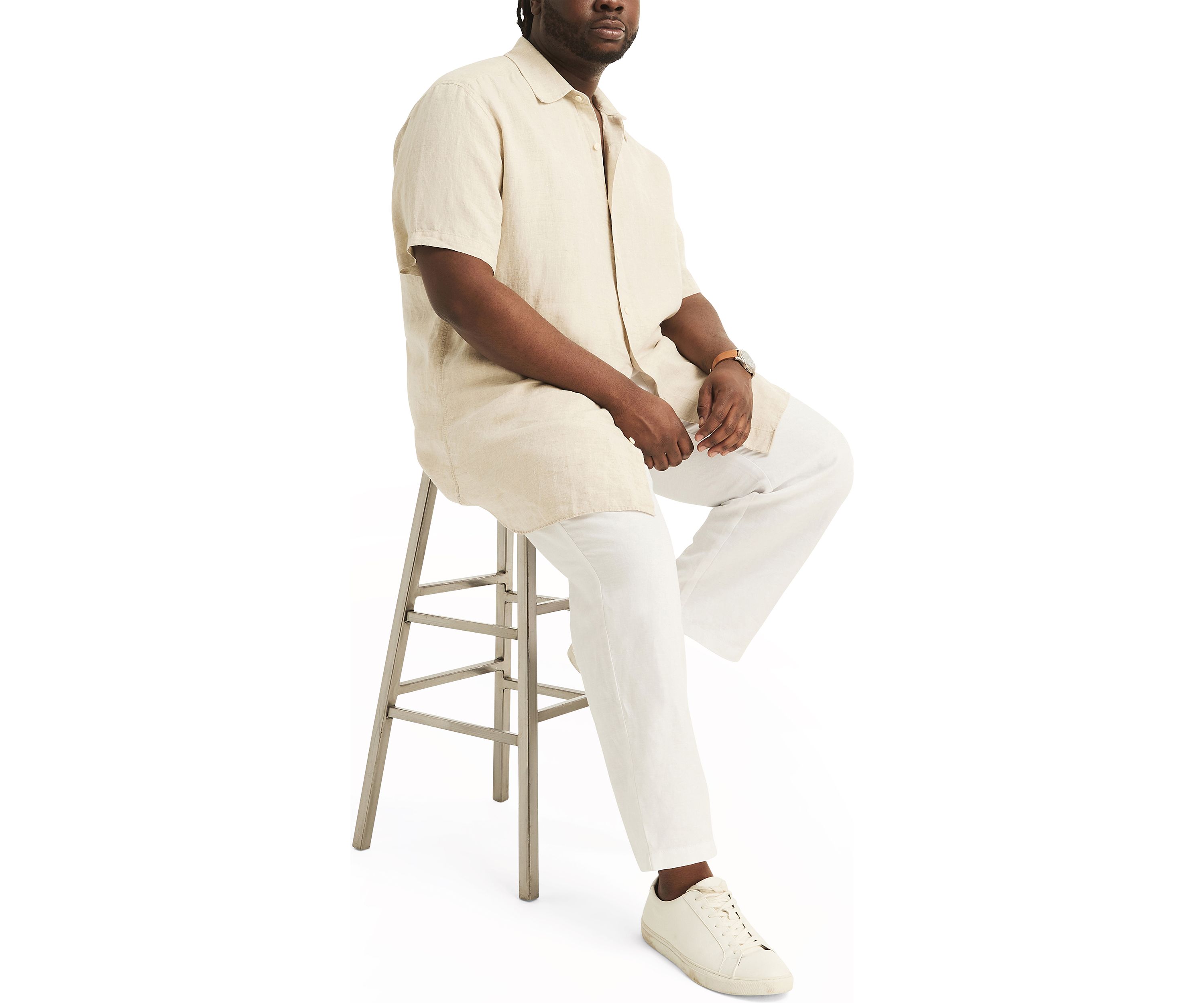 Big & Tall Linen Short Sleeve Shirt