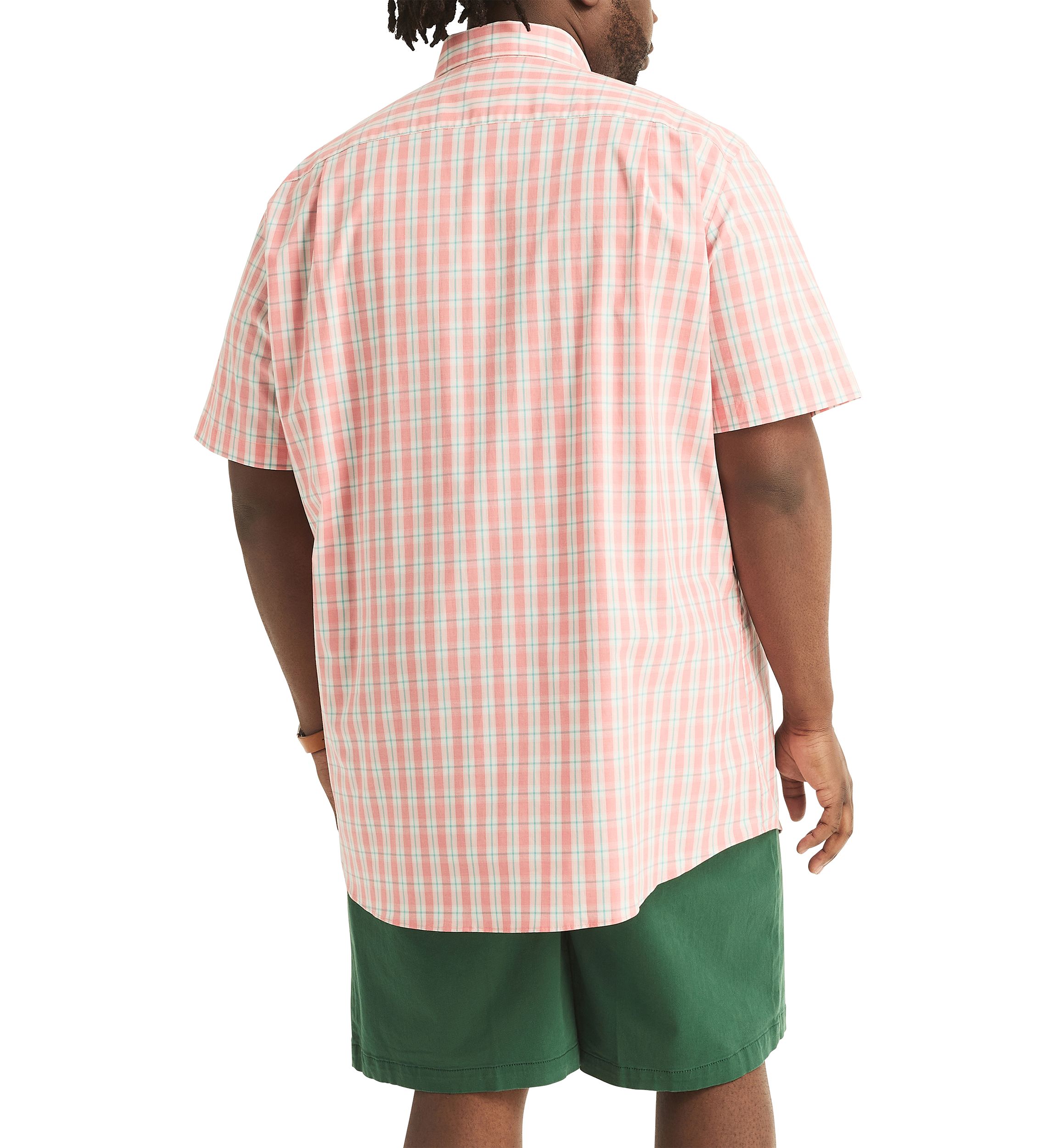 Big & Tall Sustainably Crafted Classic Fit Plaid Short Sleeve Shirt