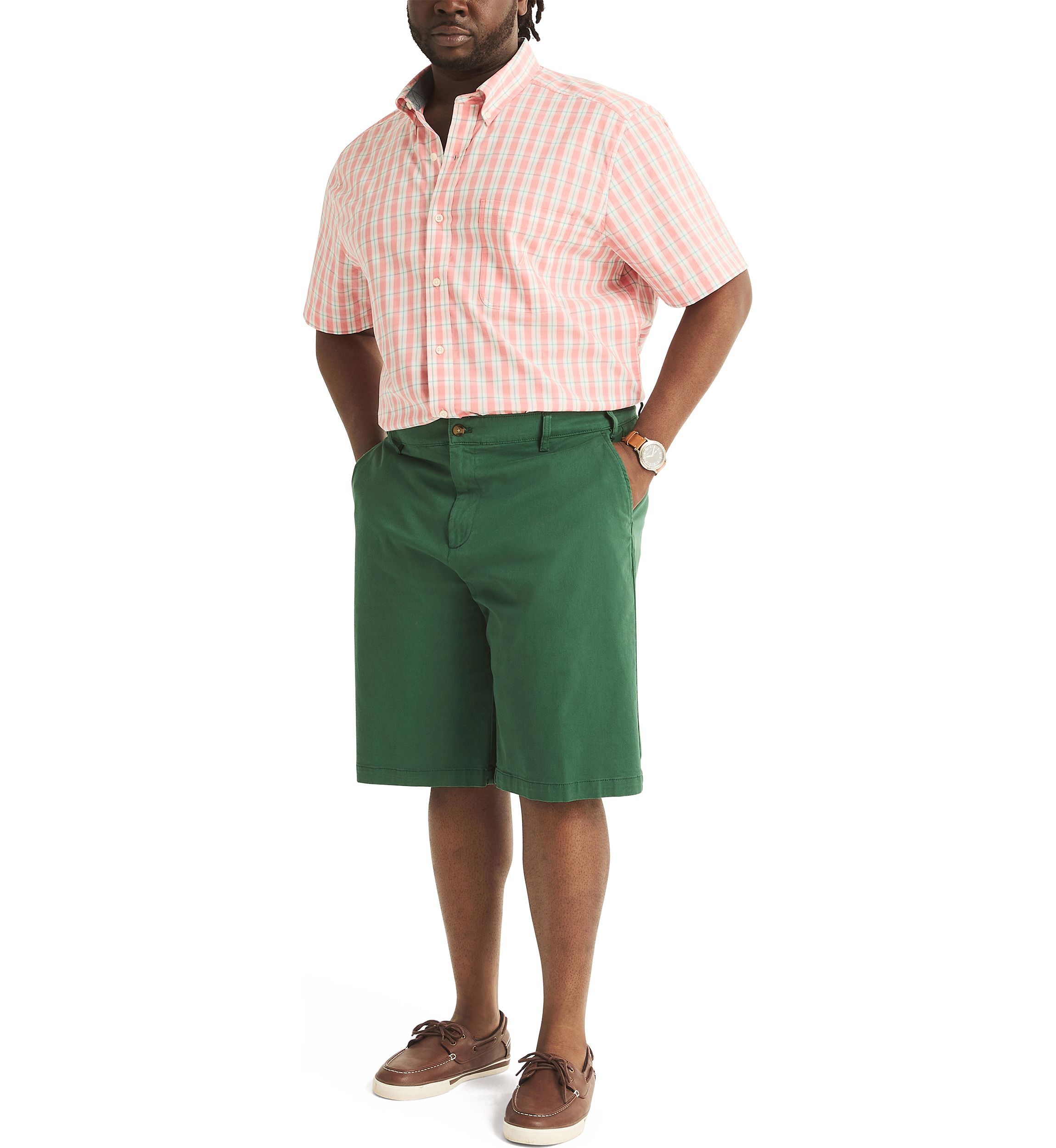 Big & Tall Sustainably Crafted Classic Fit Plaid Short Sleeve Shirt