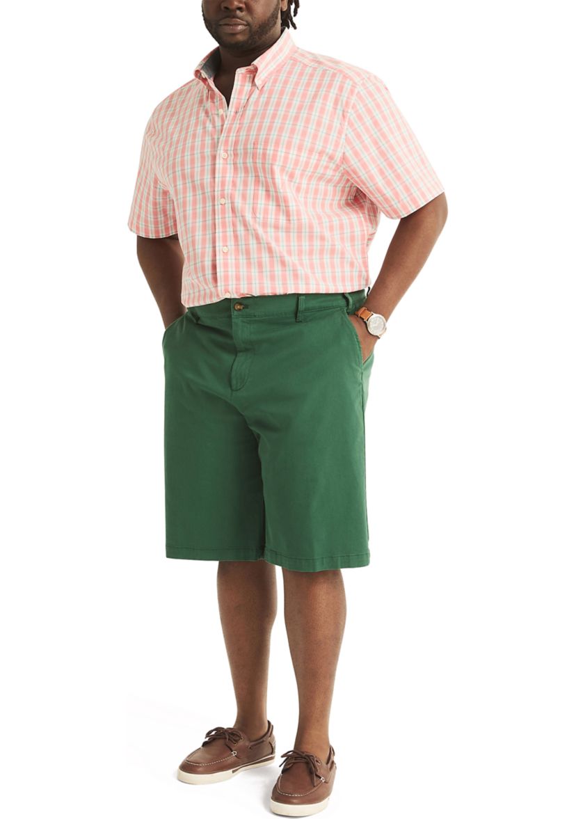 Big & Tall Sustainably Crafted Classic Fit Plaid Short Sleeve Shirt