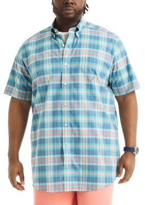 Big & Tall Sustainably Crafted Plaid Short Sleeve Shirt