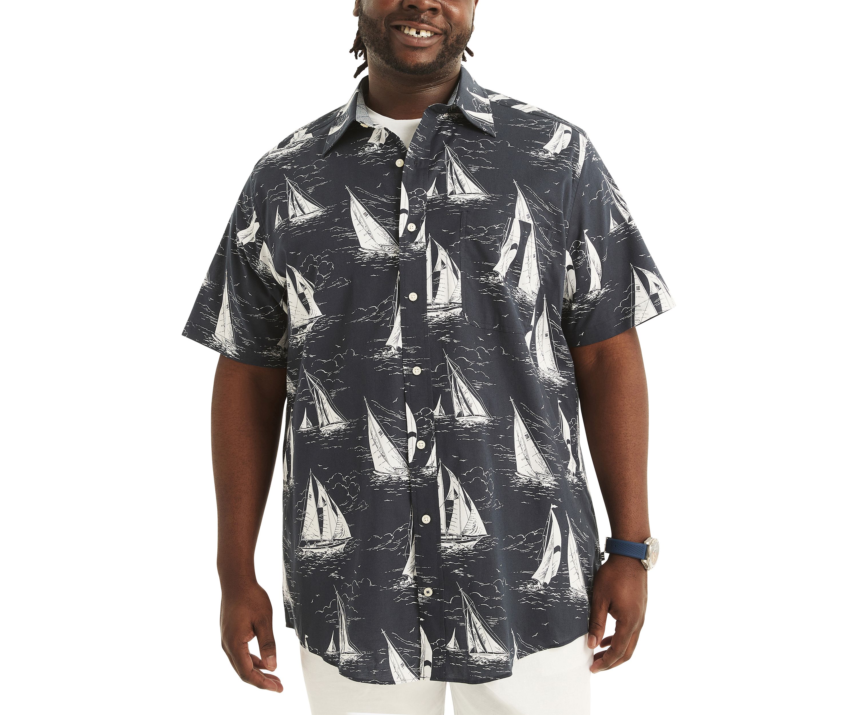 Big & Tall Sustainably Crafted Printed Short Sleeve Shirt