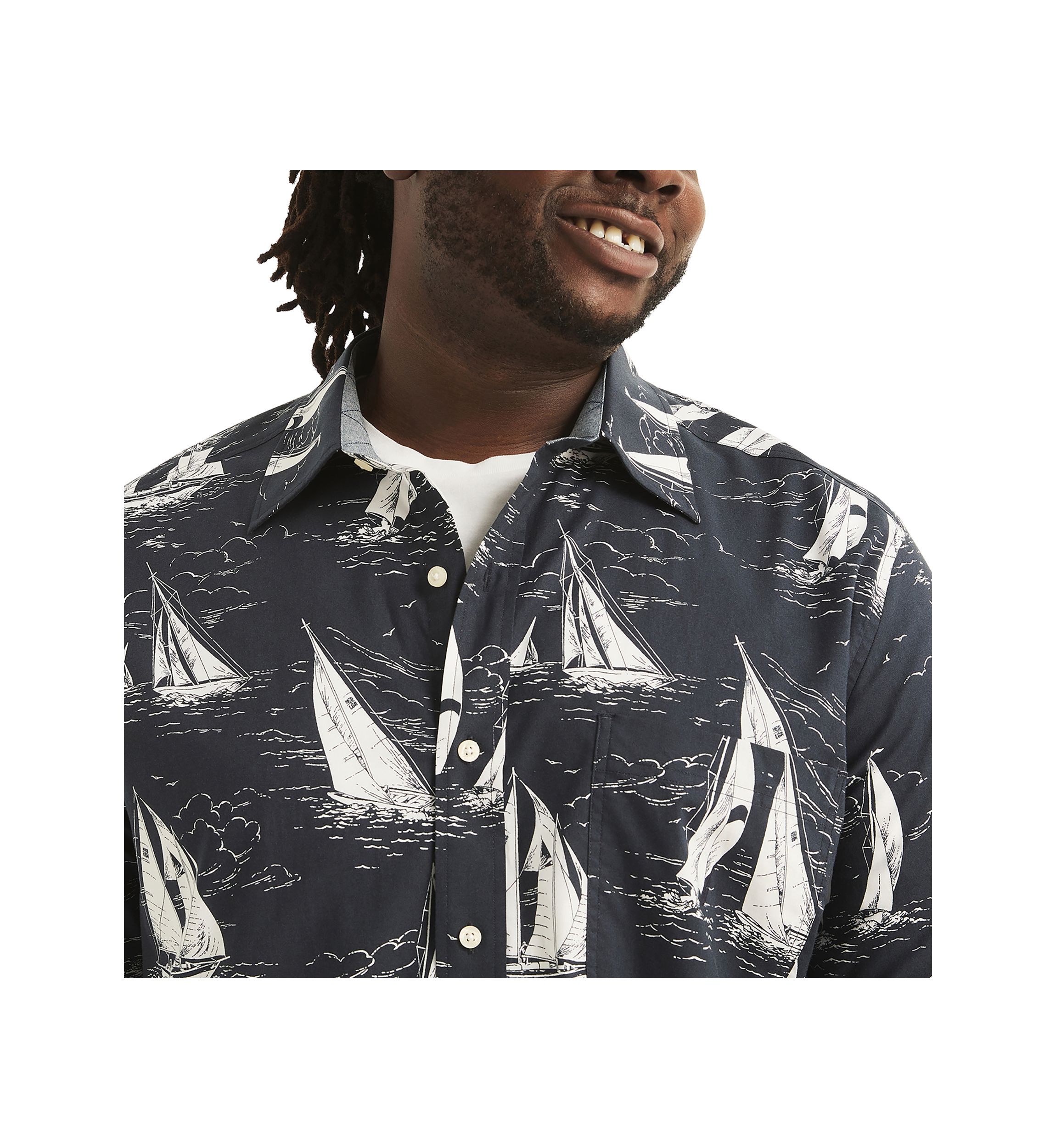 Big & Tall Sustainably Crafted Printed Short Sleeve Shirt