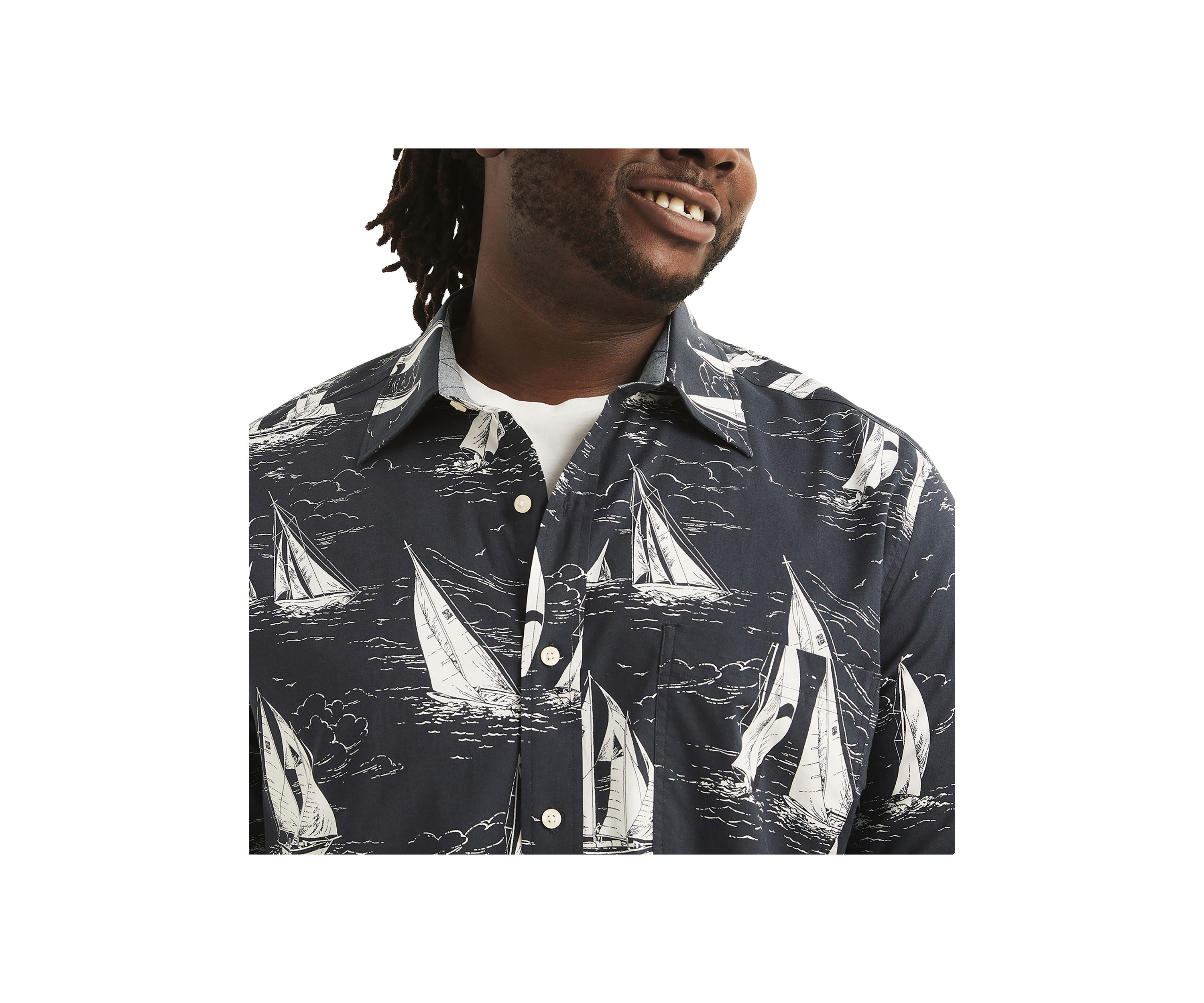 Big & Tall Sustainably Crafted Printed Short Sleeve Shirt