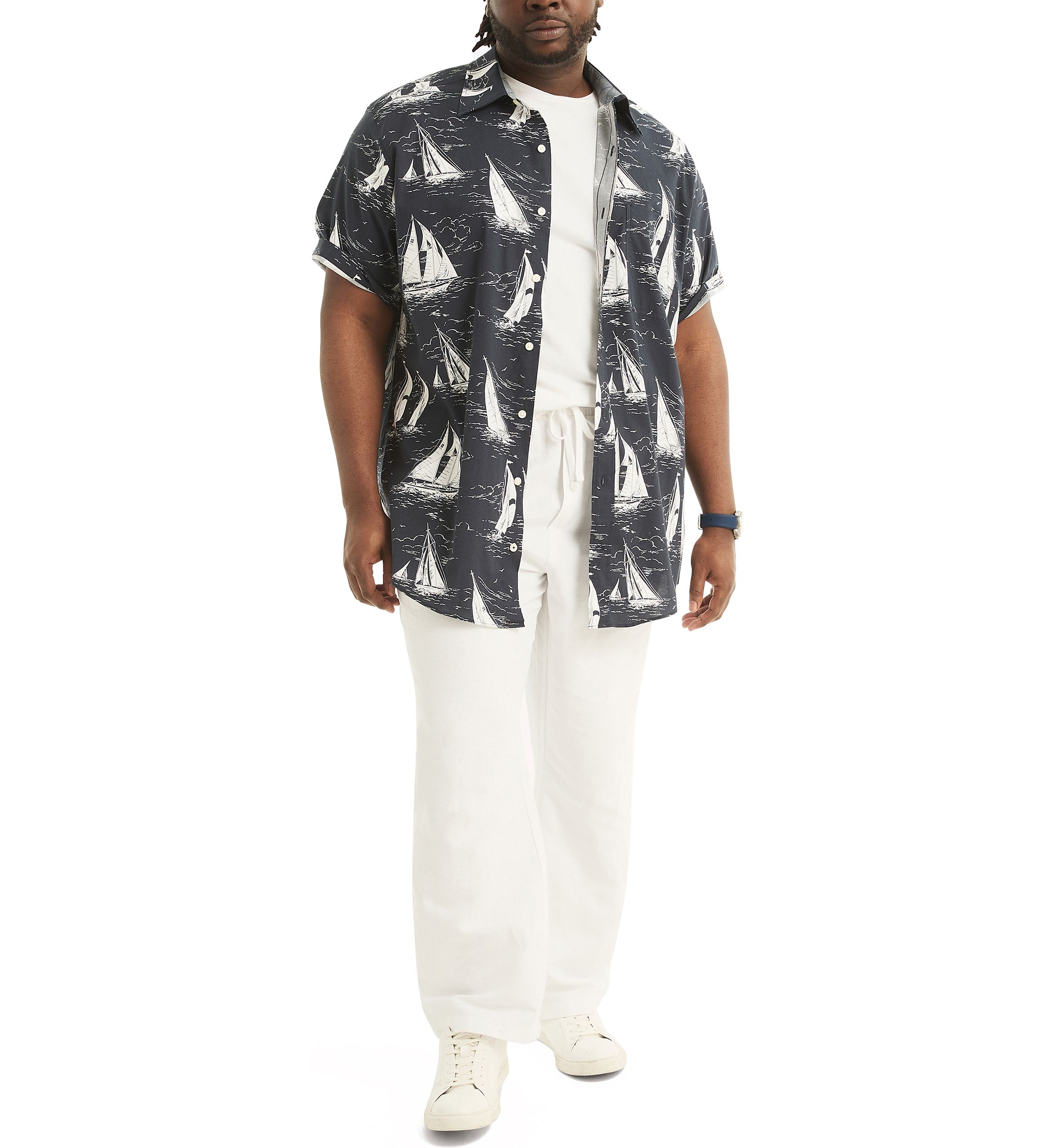 Big & Tall Sustainably Crafted Printed Short Sleeve Shirt