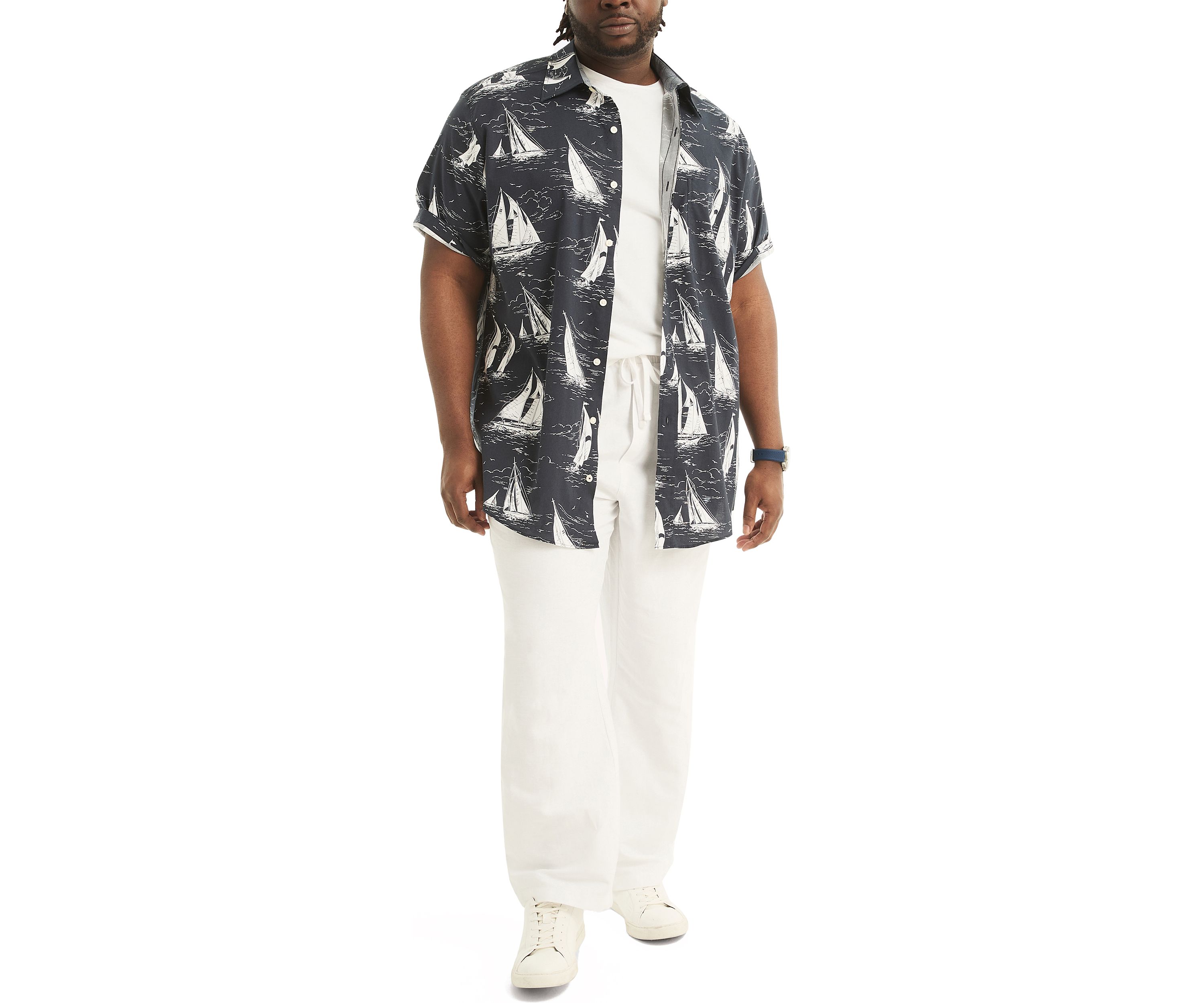 Big & Tall Sustainably Crafted Printed Short Sleeve Shirt