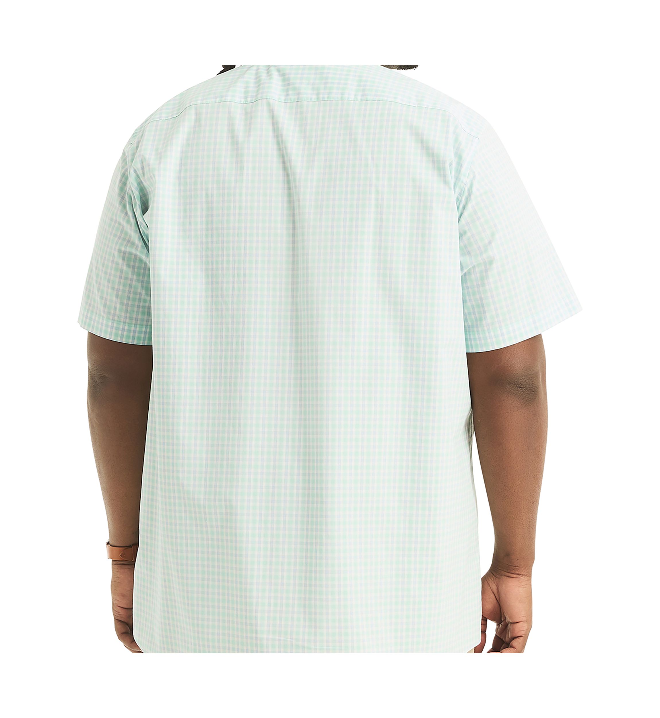 Big & Tall Navtech Trim Fit Plaid Short Sleeve Shirt