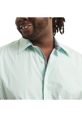 Big & Tall Navtech Trim Fit Plaid Short Sleeve Shirt