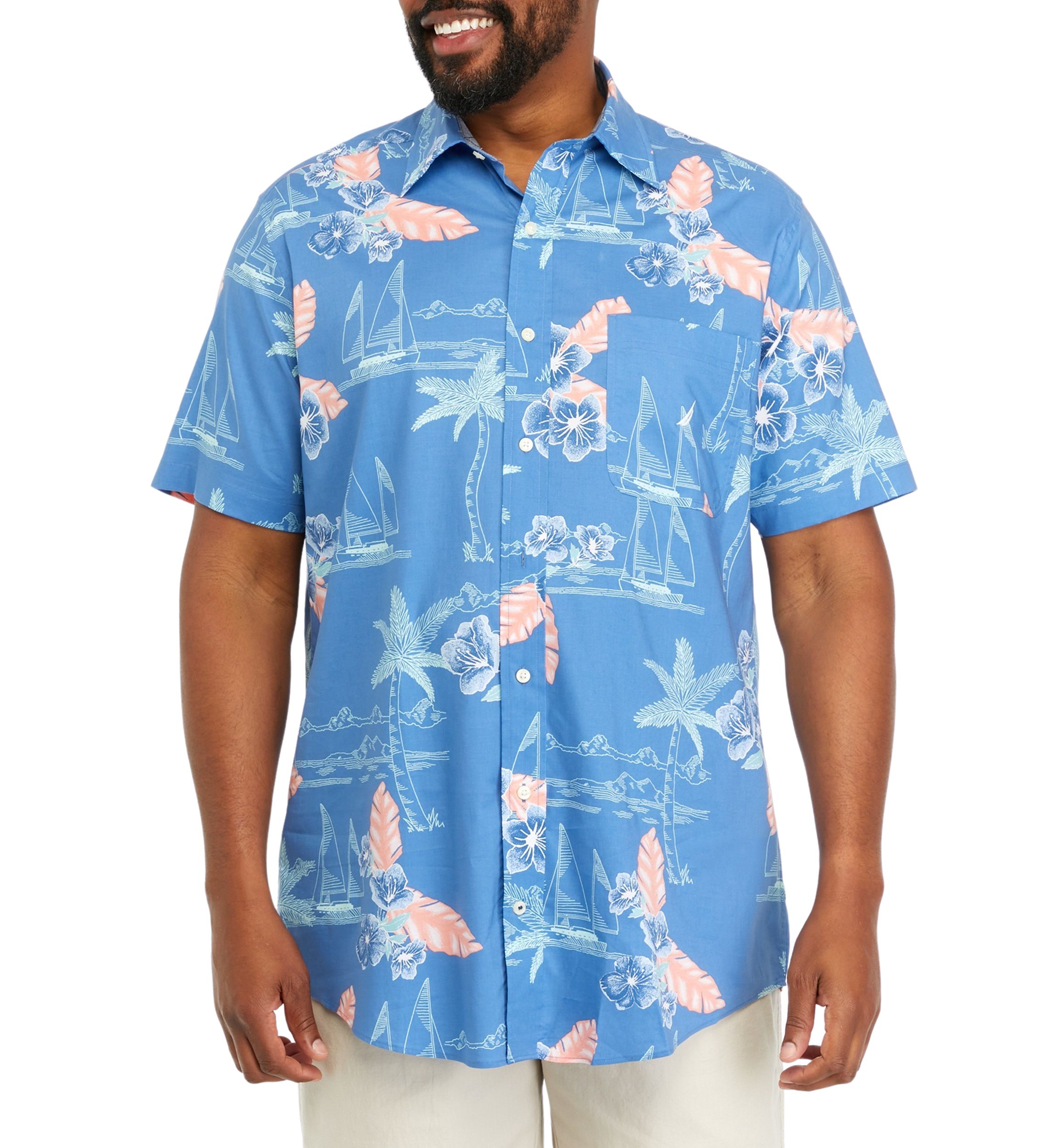 Big & Tall Sustainably Crafted Printed Short Sleeve Shirt