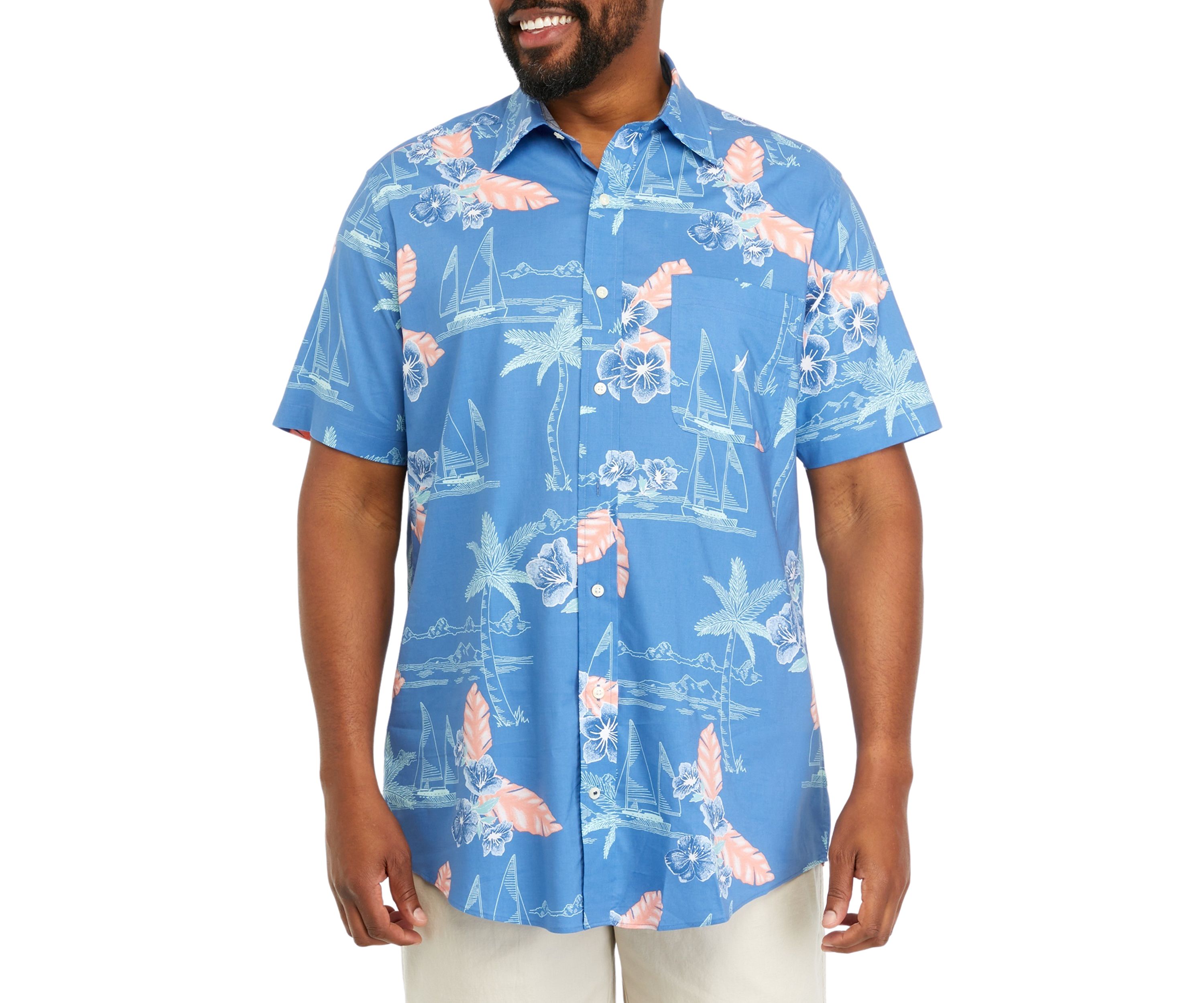 Big & Tall Sustainably Crafted Printed Short Sleeve Shirt