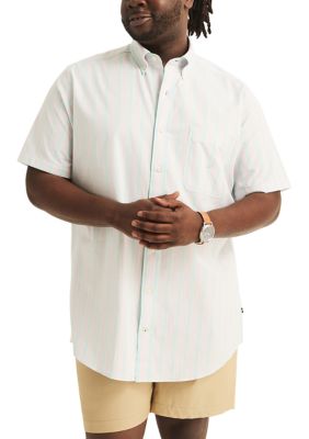 Big & Tall Oxford Striped Short Sleeve Shirt