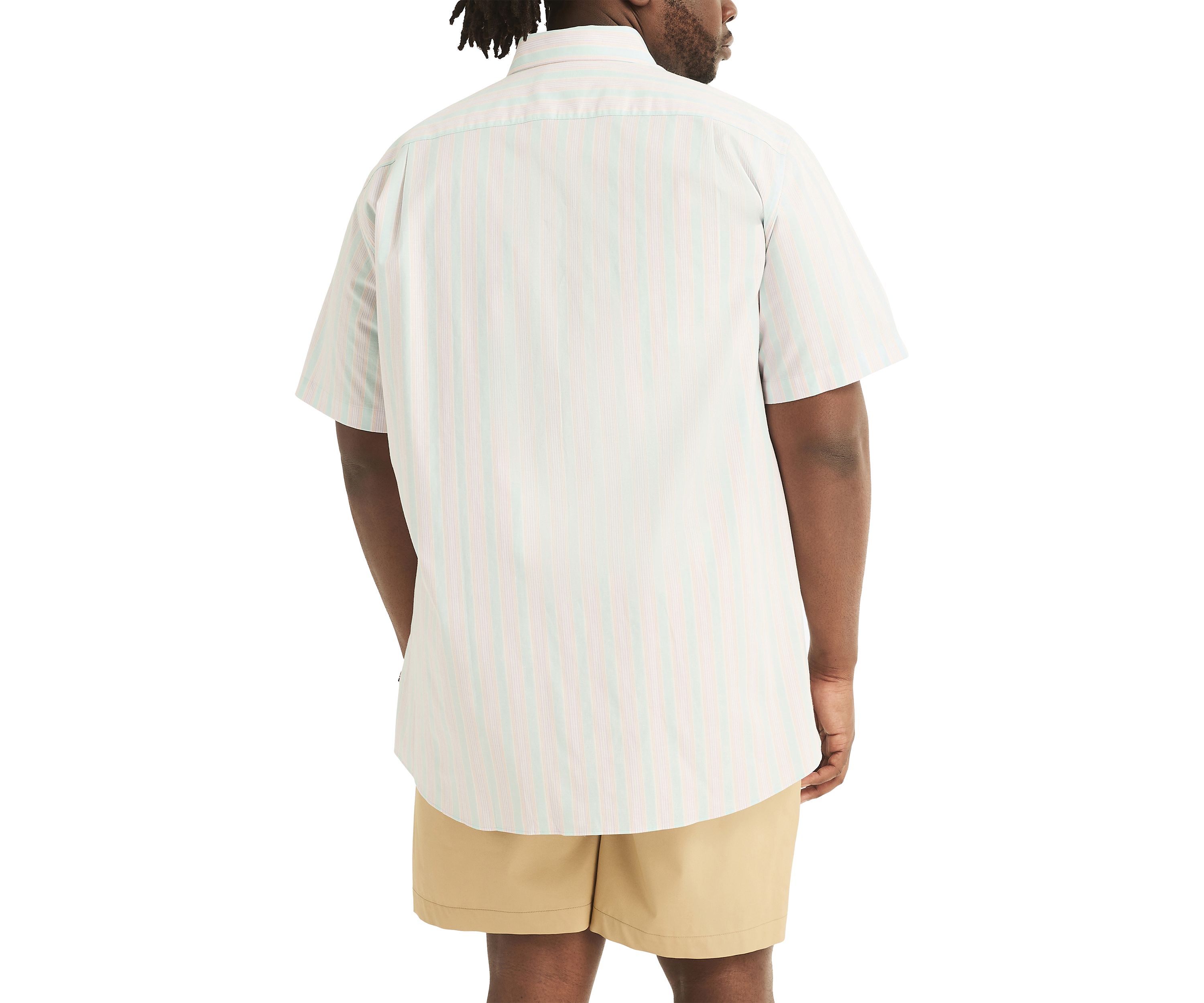 Big & Tall Oxford Striped Short Sleeve Shirt