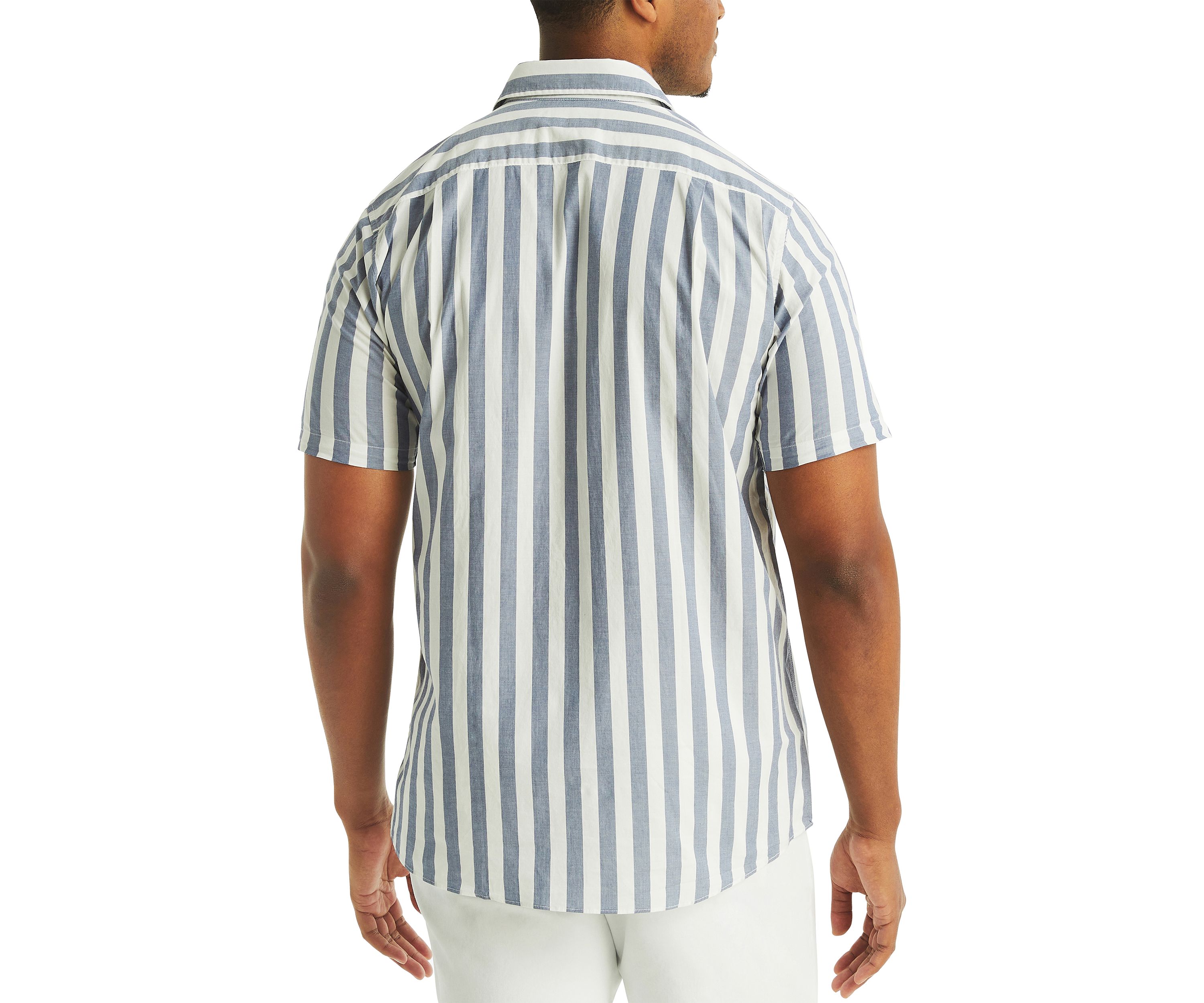 Big & Tall Jeans Co. Striped Short-Sleeve Shirt