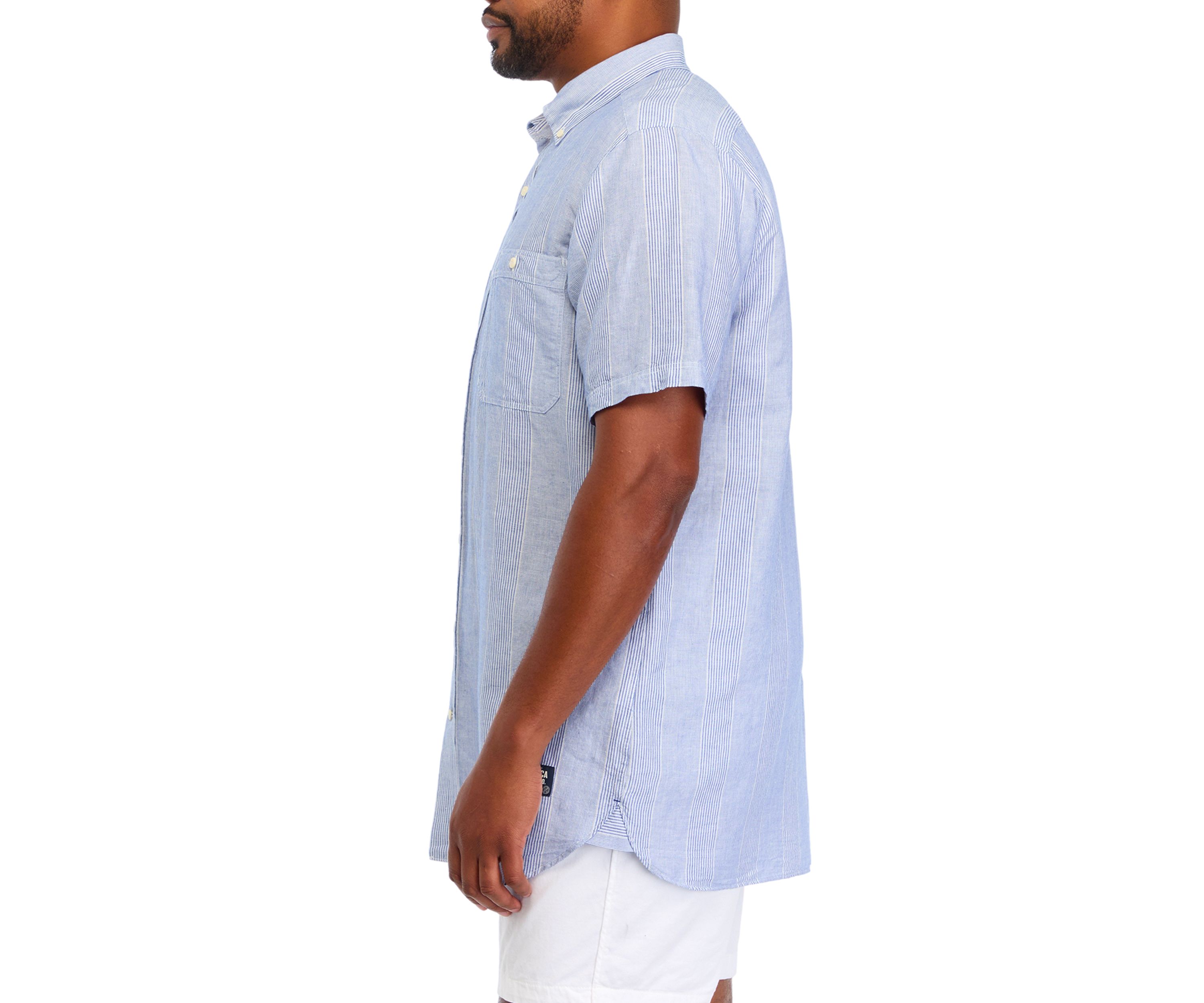 Big & Tall Short Sleeve Madras Plaid Shirt