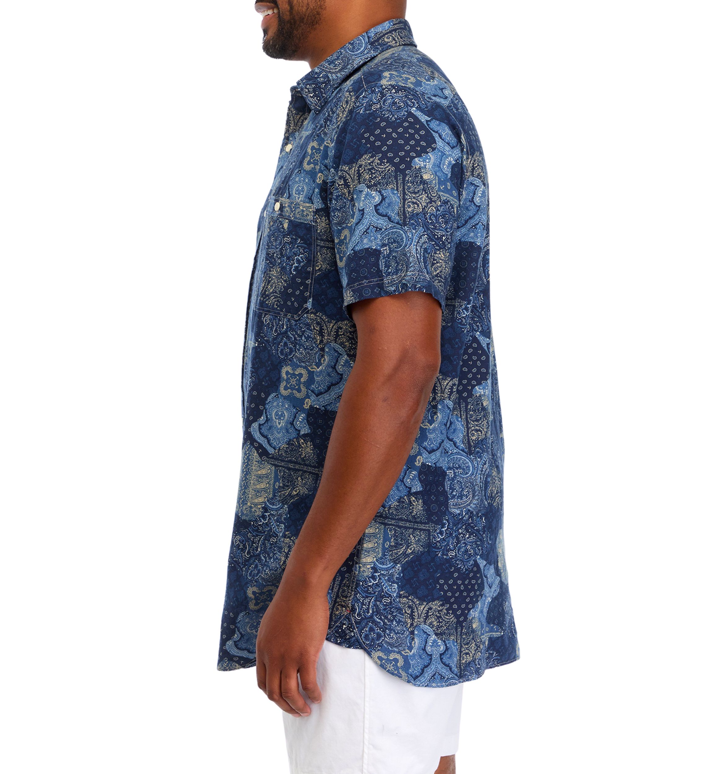 Big & Tall Short Sleeve Madras Shirt