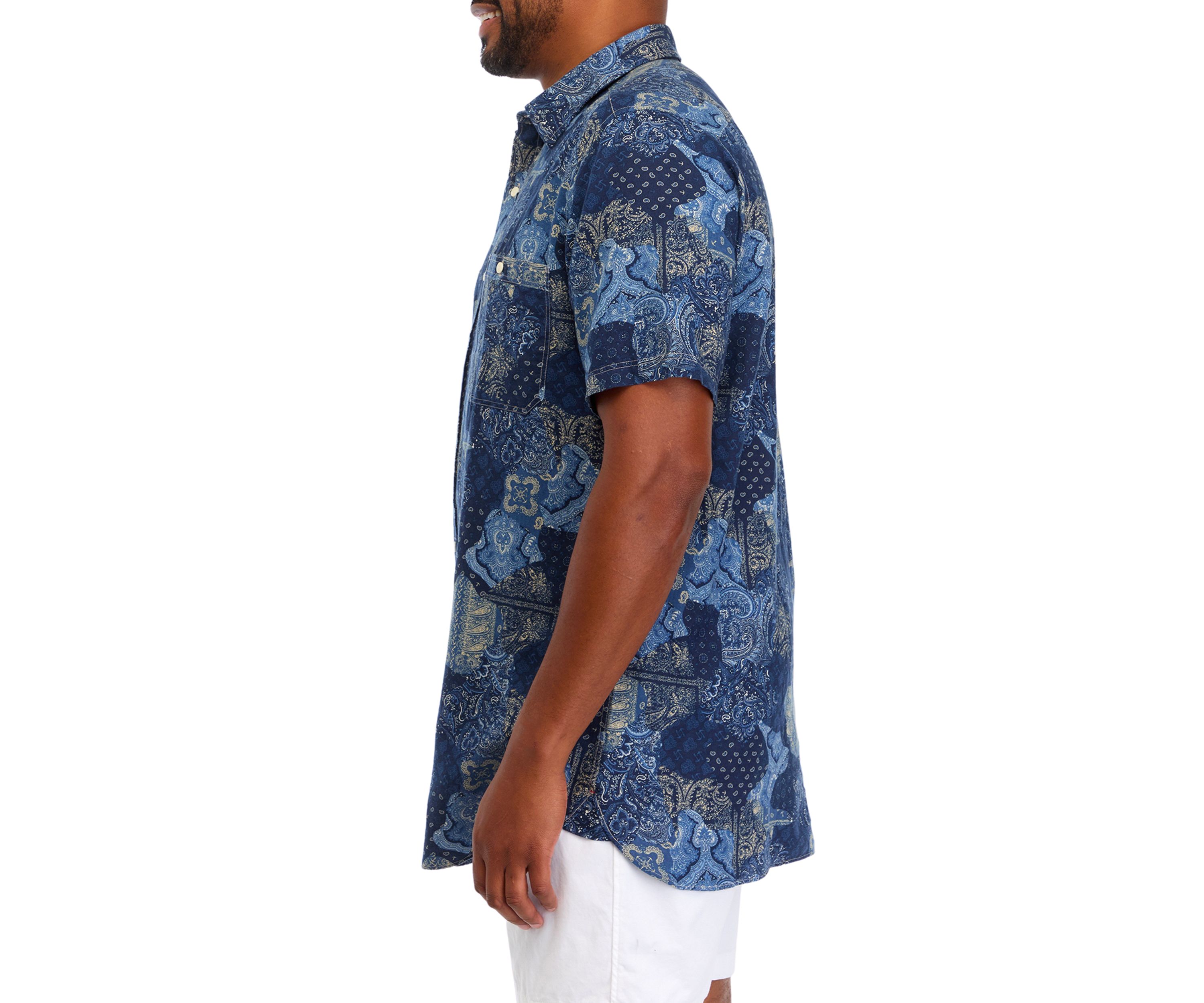 Big & Tall Short Sleeve Madras Shirt