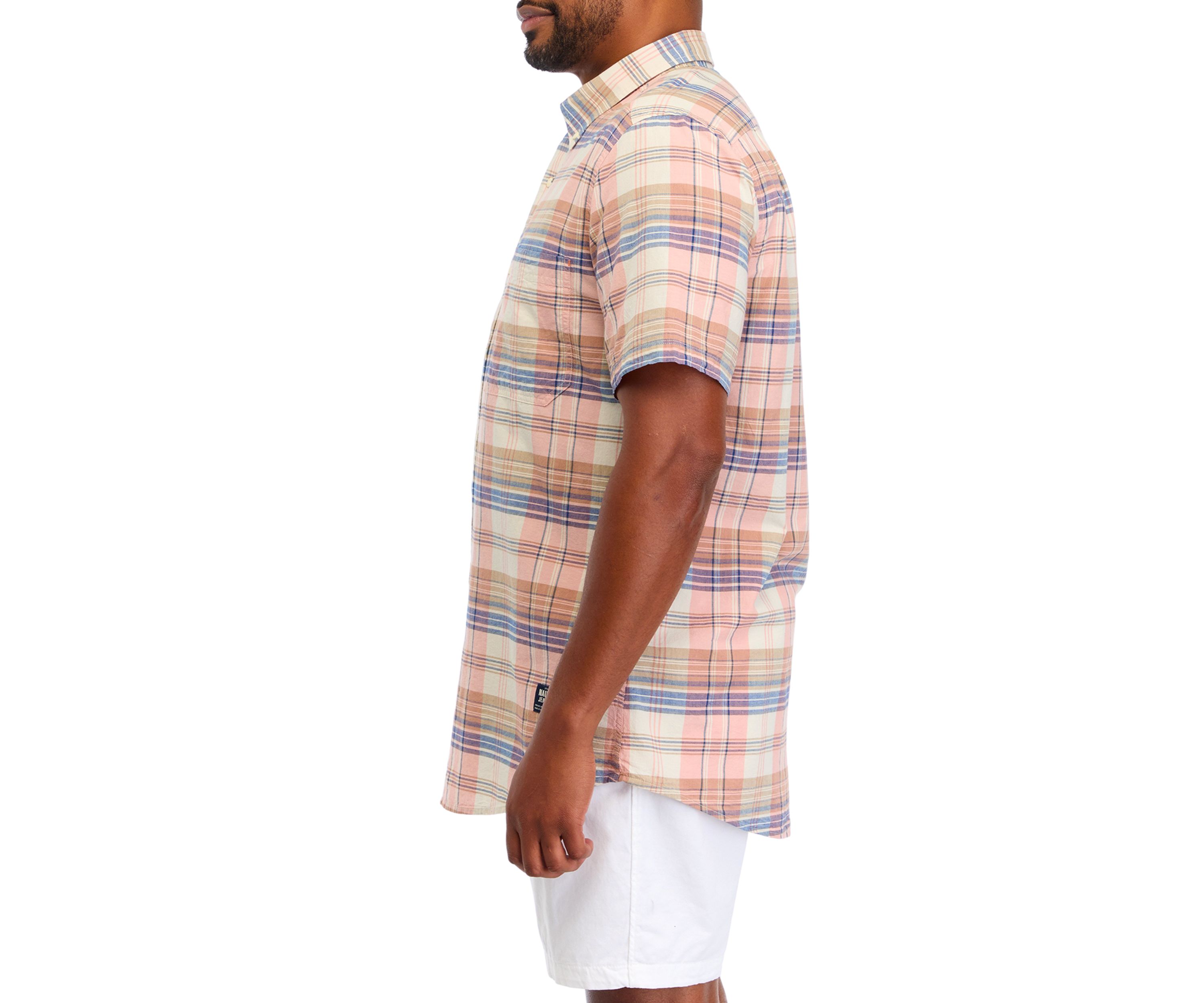 Big & Tall Short Sleeve Plaid Shirt
