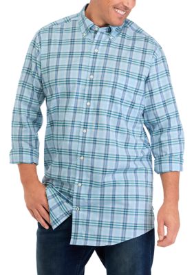Nautica Men's Big & Tall Long Sleeve Plaid Shirt, 4XL Big