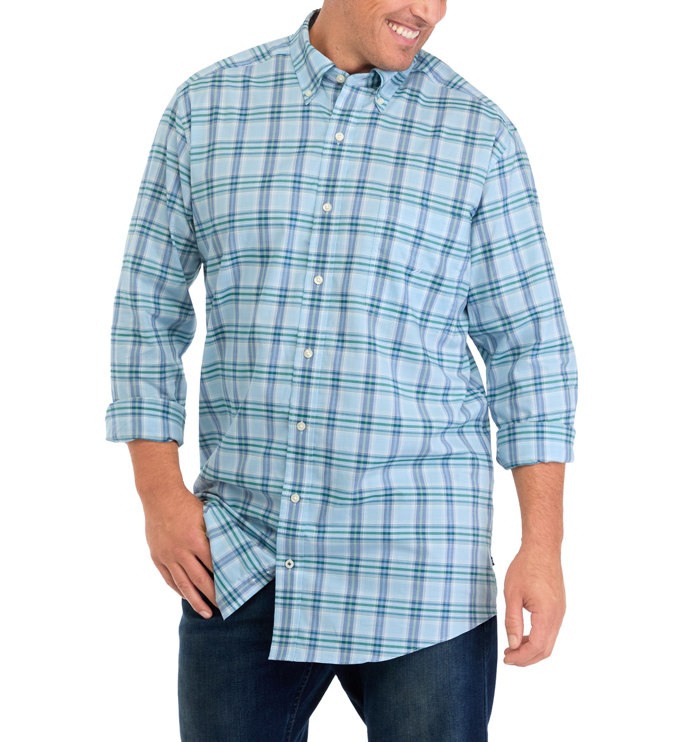 Big & Tall Long Sleeve Plaid Shirt