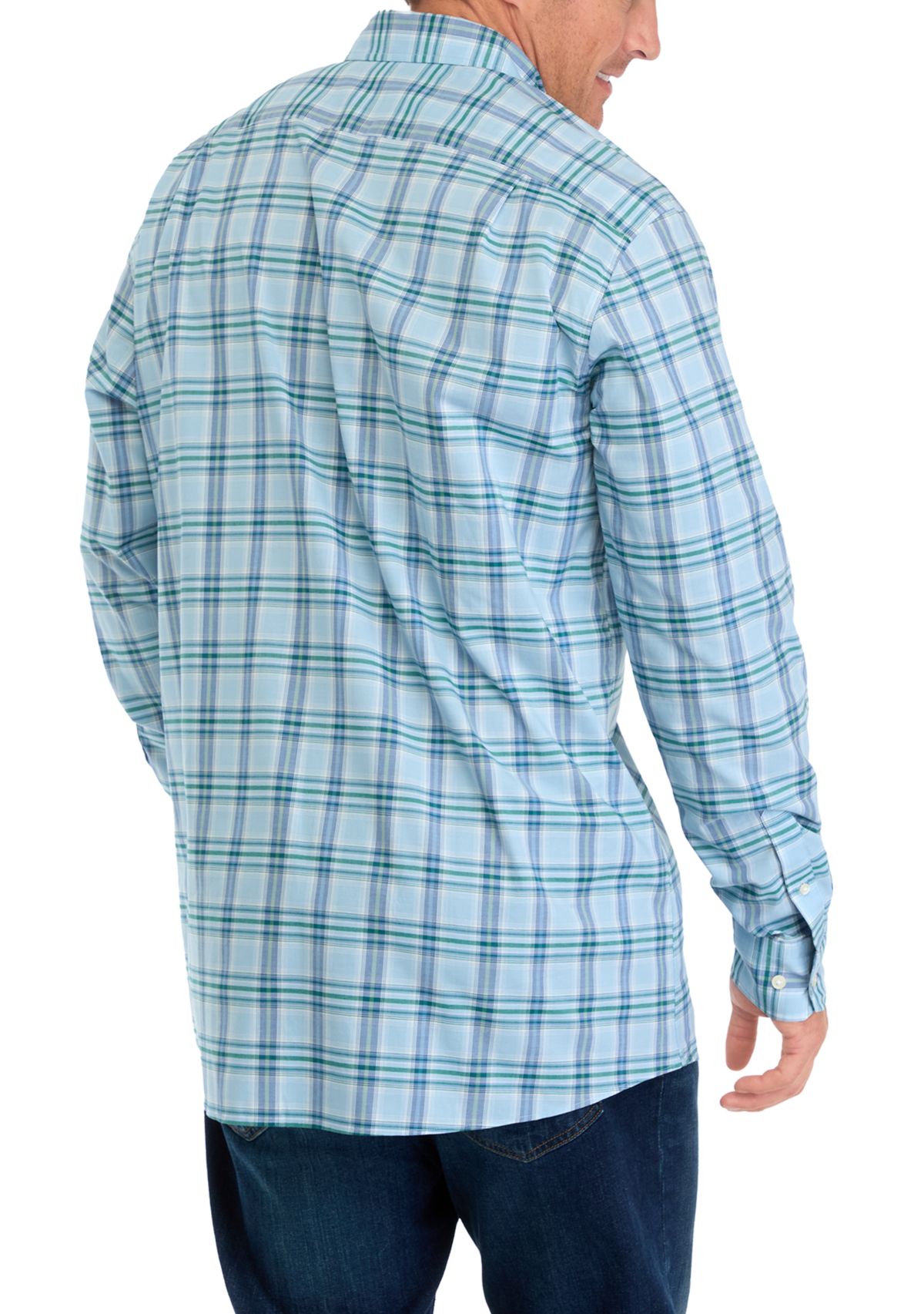 Big & Tall Long Sleeve Plaid Shirt