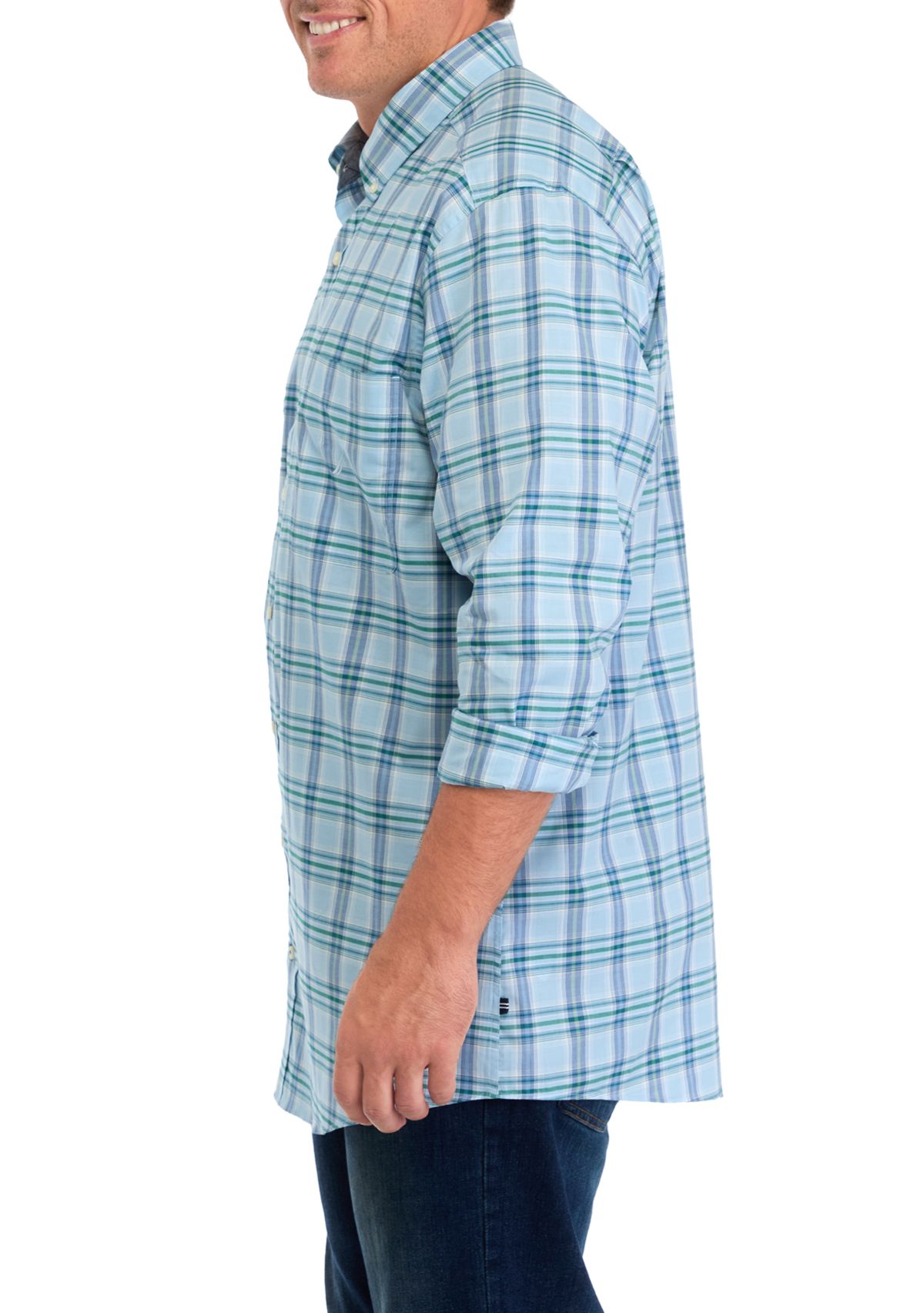 Big & Tall Long Sleeve Plaid Shirt