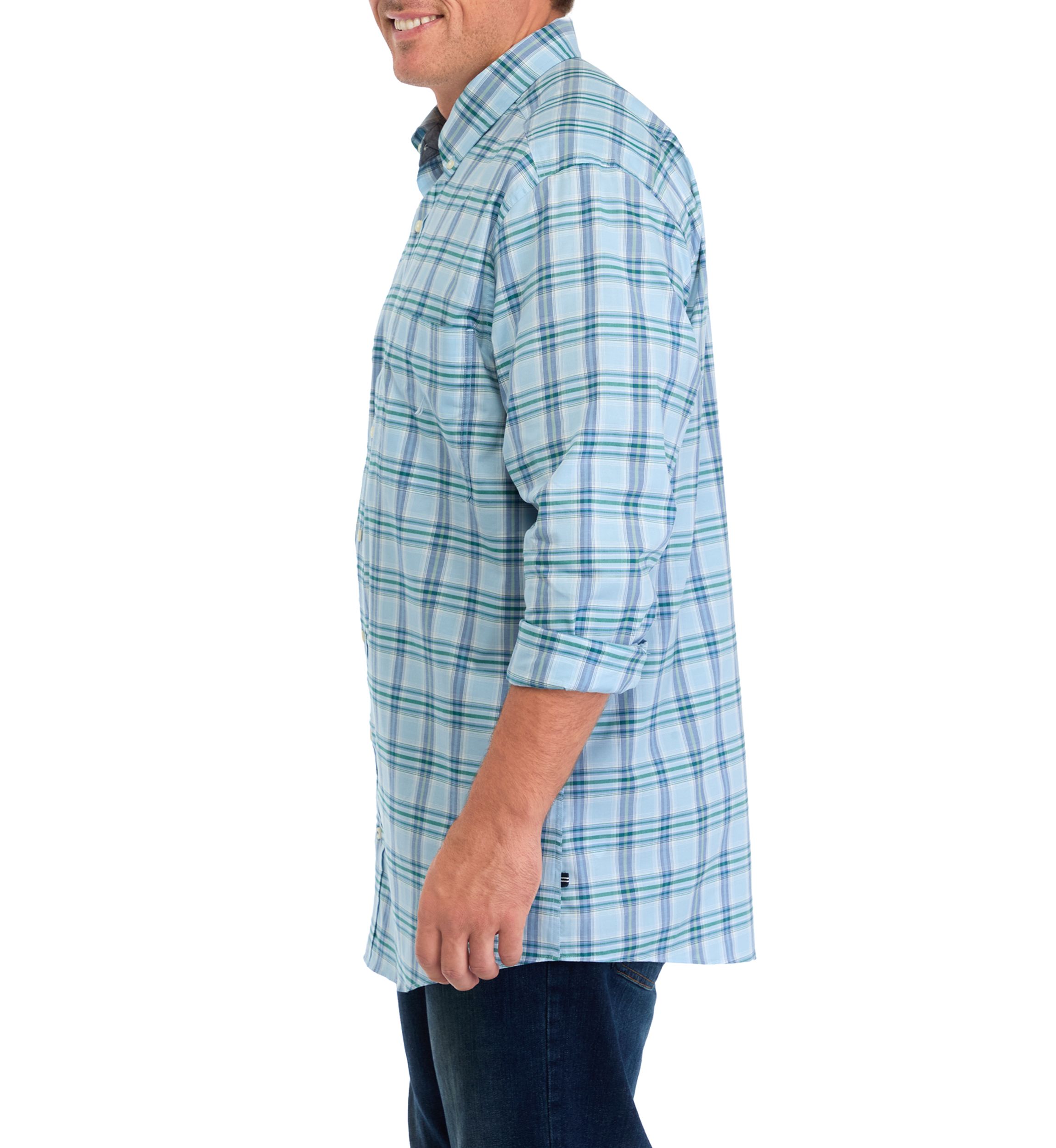 Big & Tall Long Sleeve Plaid Shirt
