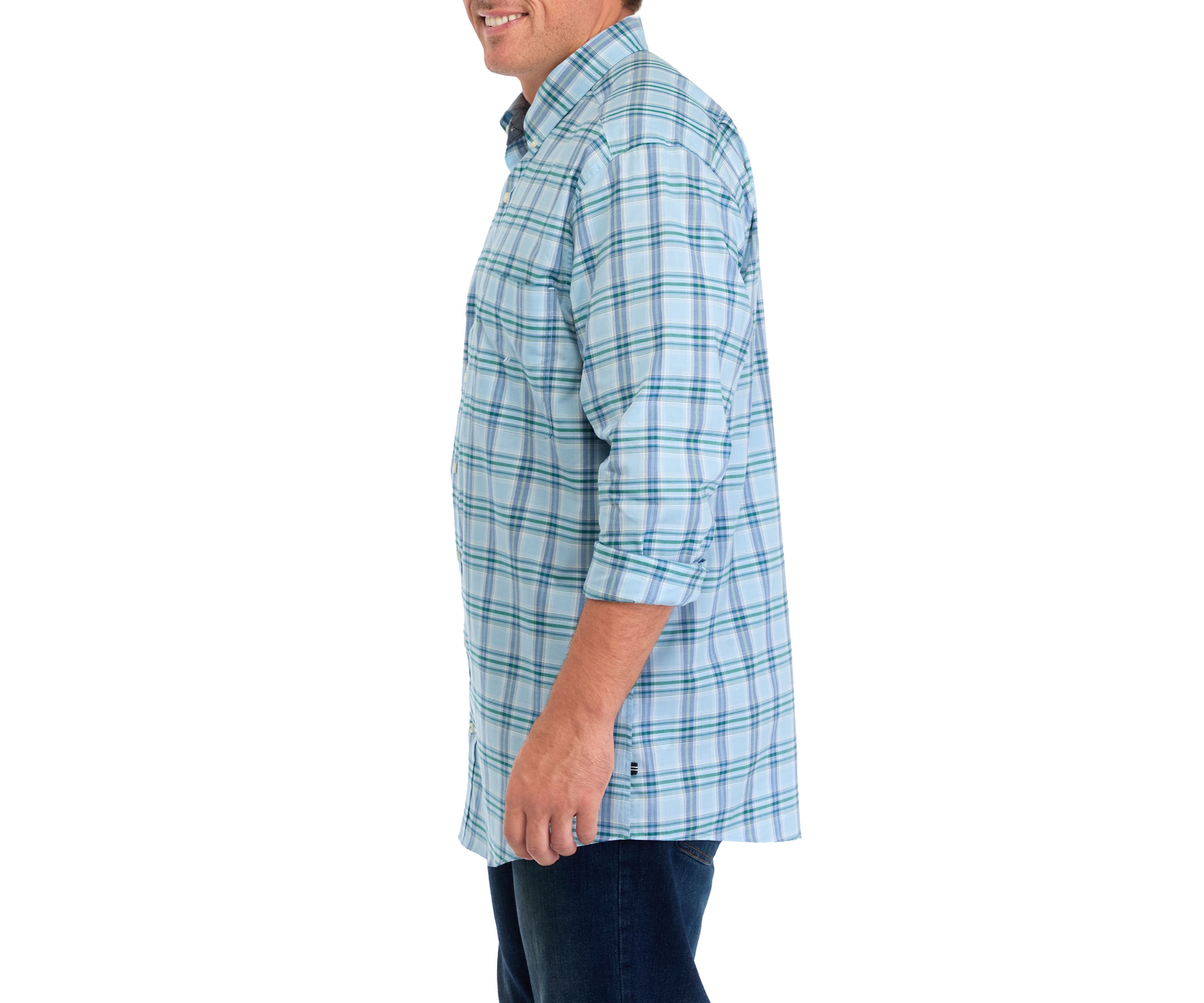 Big & Tall Long Sleeve Plaid Shirt
