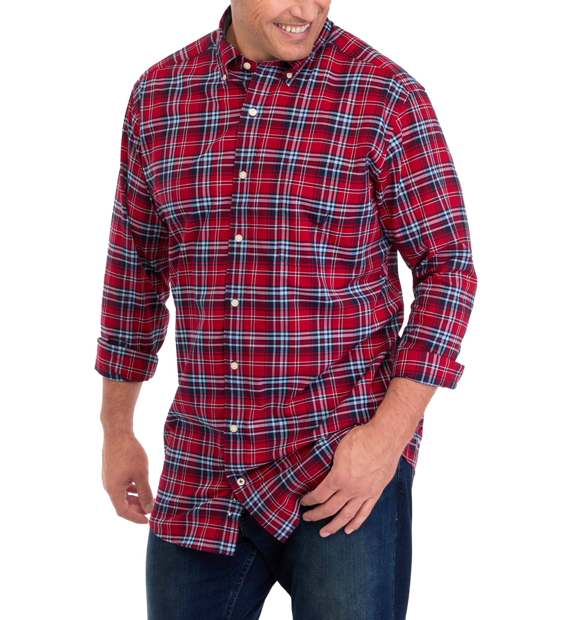 Big & Tall Long Sleeve Plaid Shirt