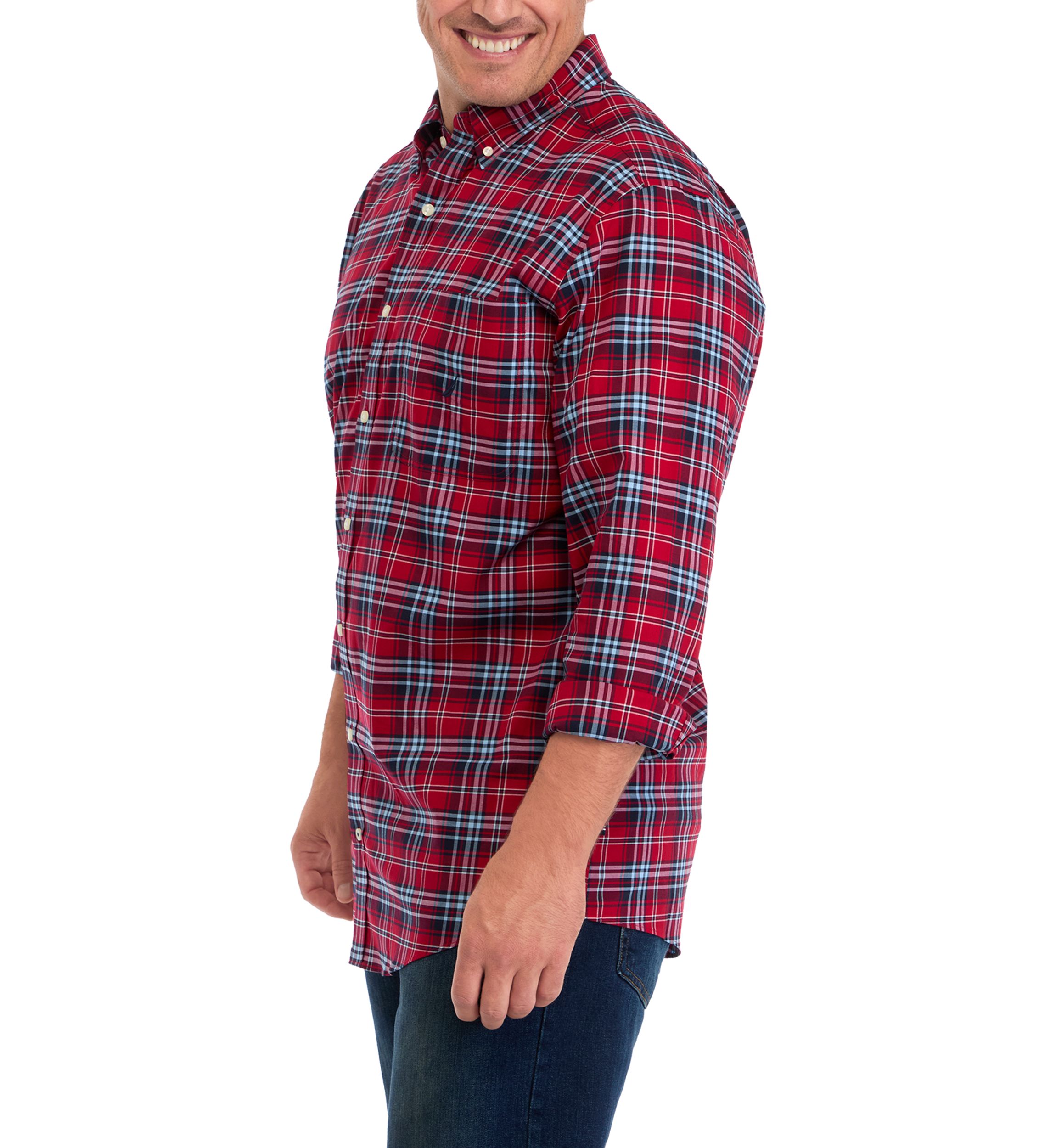 Big & Tall Long Sleeve Plaid Shirt