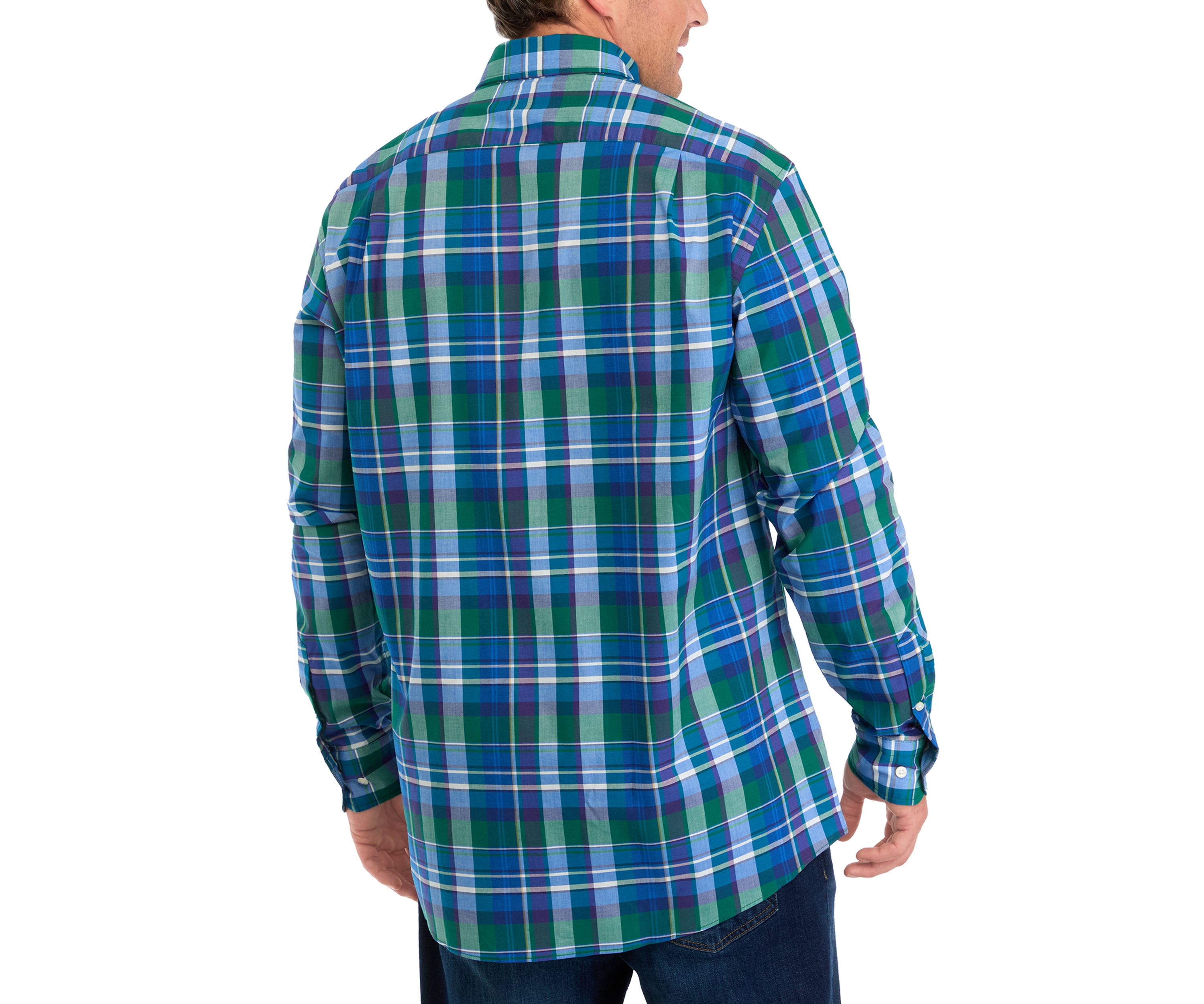 Big & Tall Long Sleeve Plaid Shirt