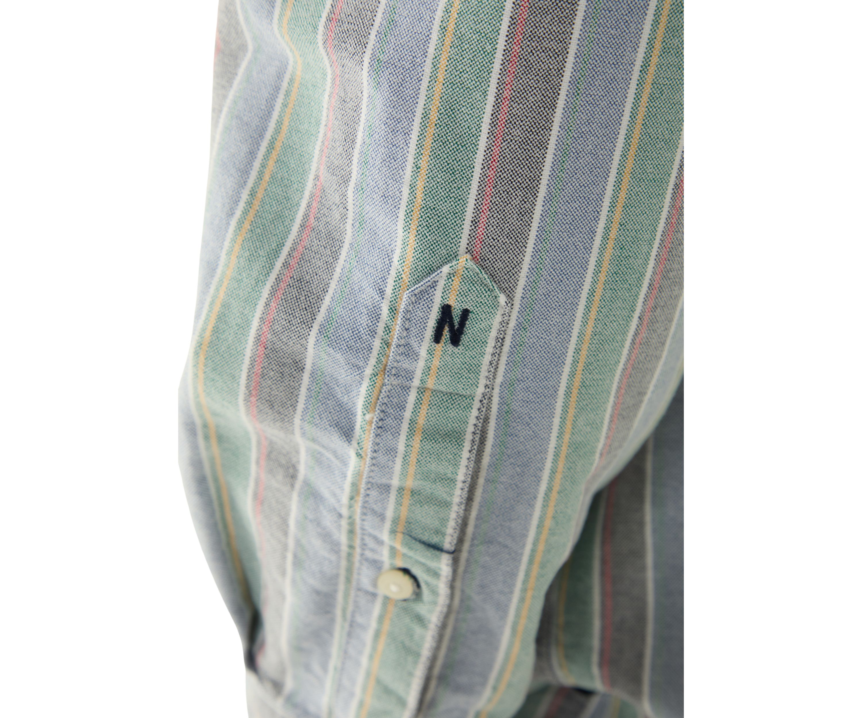 Big & Tall Long Sleeve Oxford Stripe Button Up Shirt 