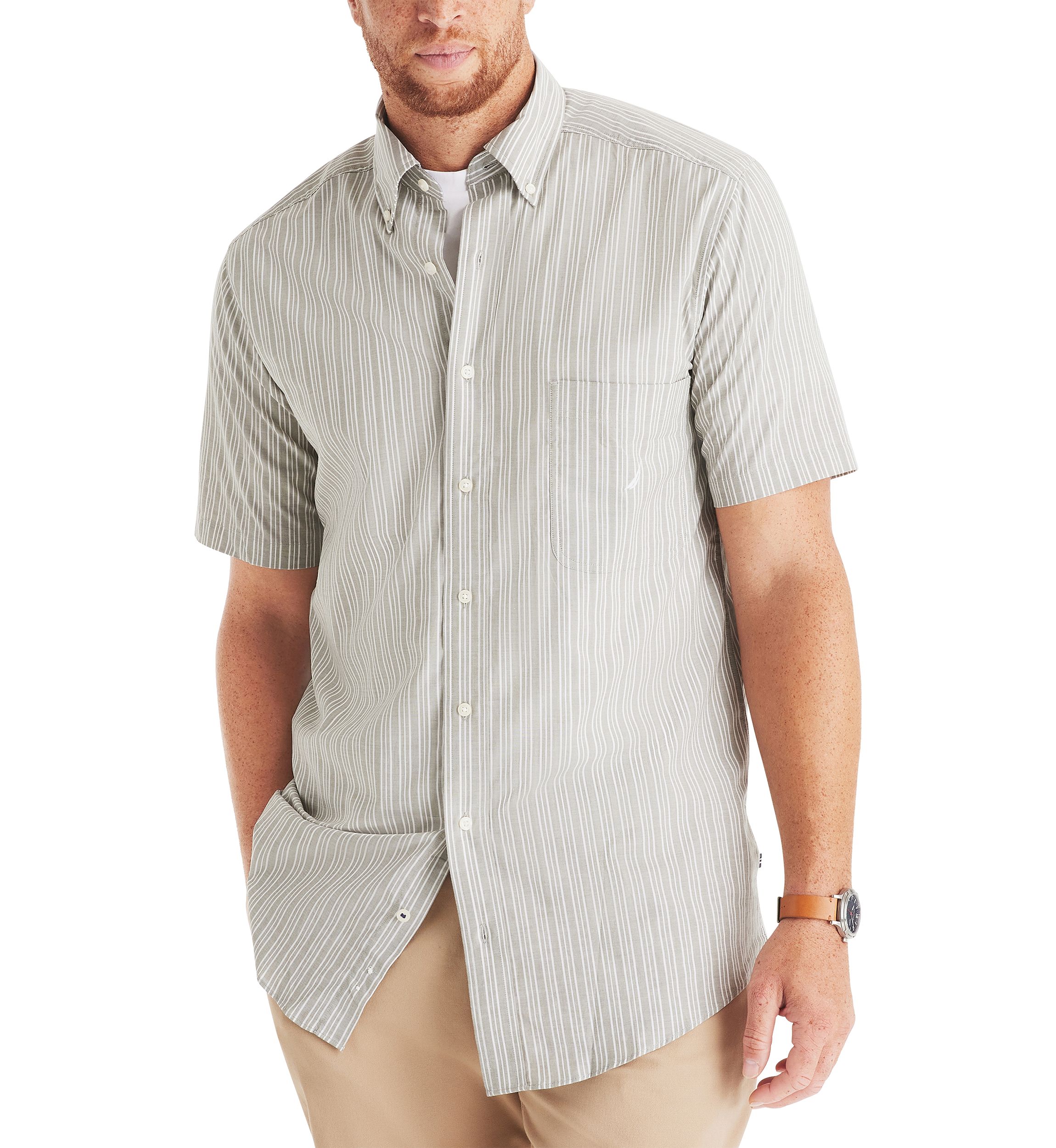 Big & Tall Striped Short-Sleeve Shirt