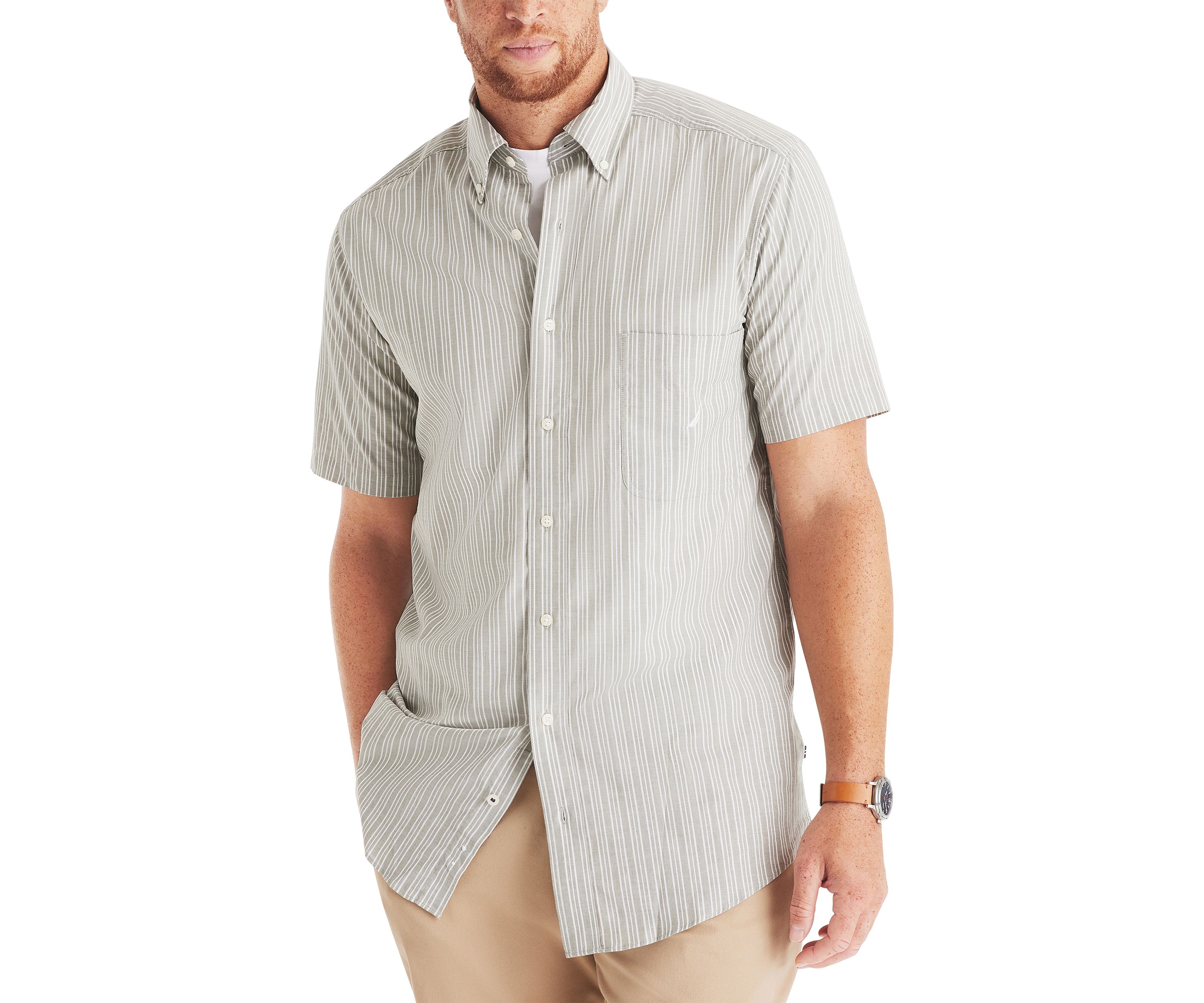 Big & Tall Striped Short-Sleeve Shirt