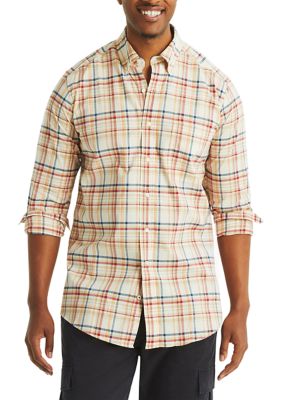 Nautica Men's Big & Tall Plaid Shirt, 4XL Big