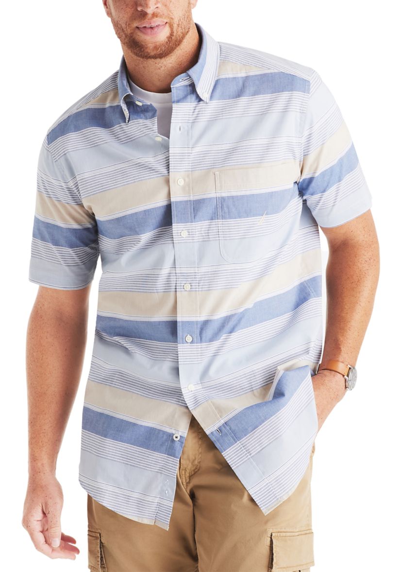 Big & Tall Striped Short-Sleeve Shirt