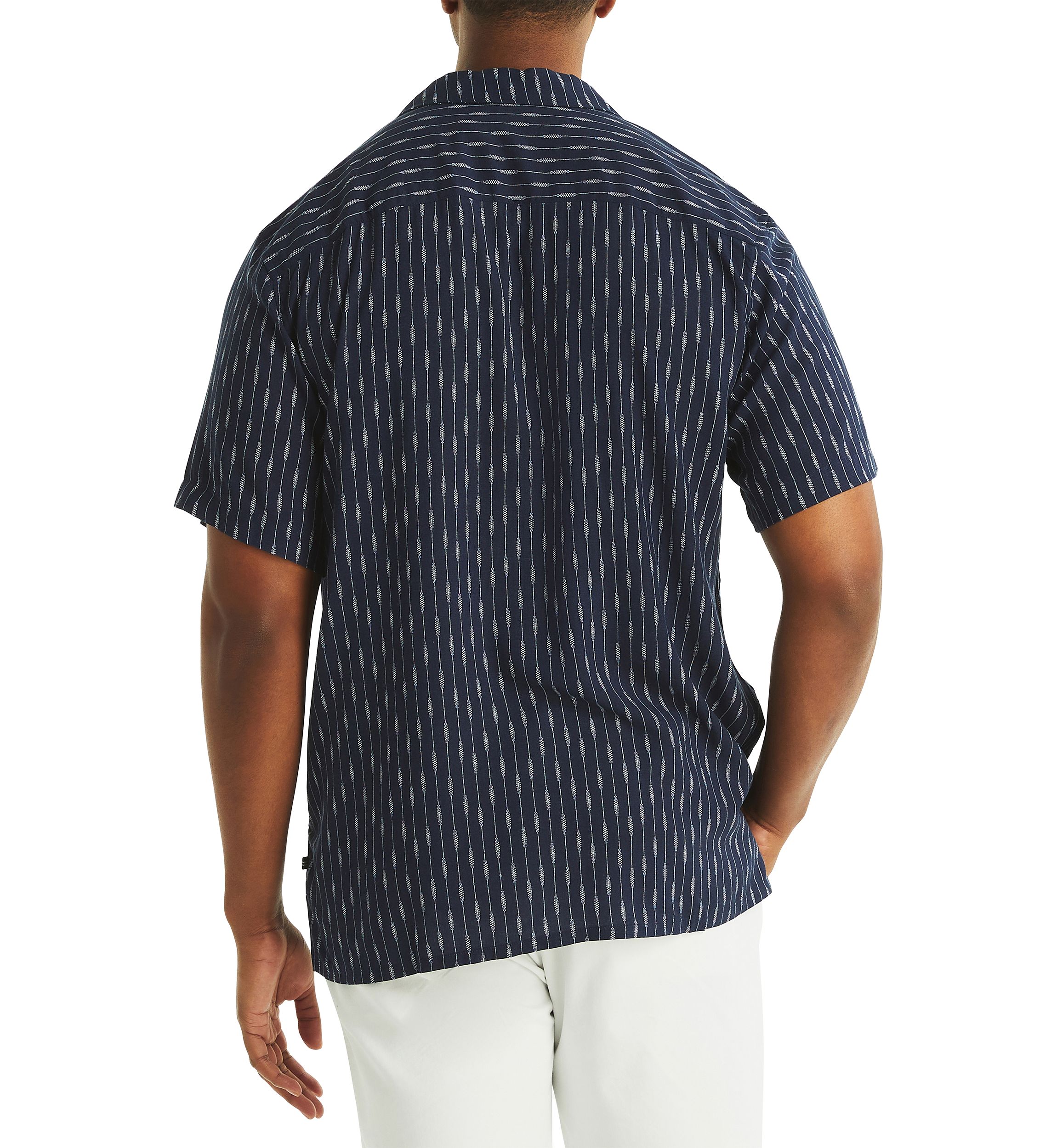 Big & Tall Linen Blend Stripe Shirt 