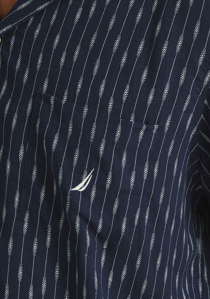Big & Tall Linen Blend Stripe Shirt 