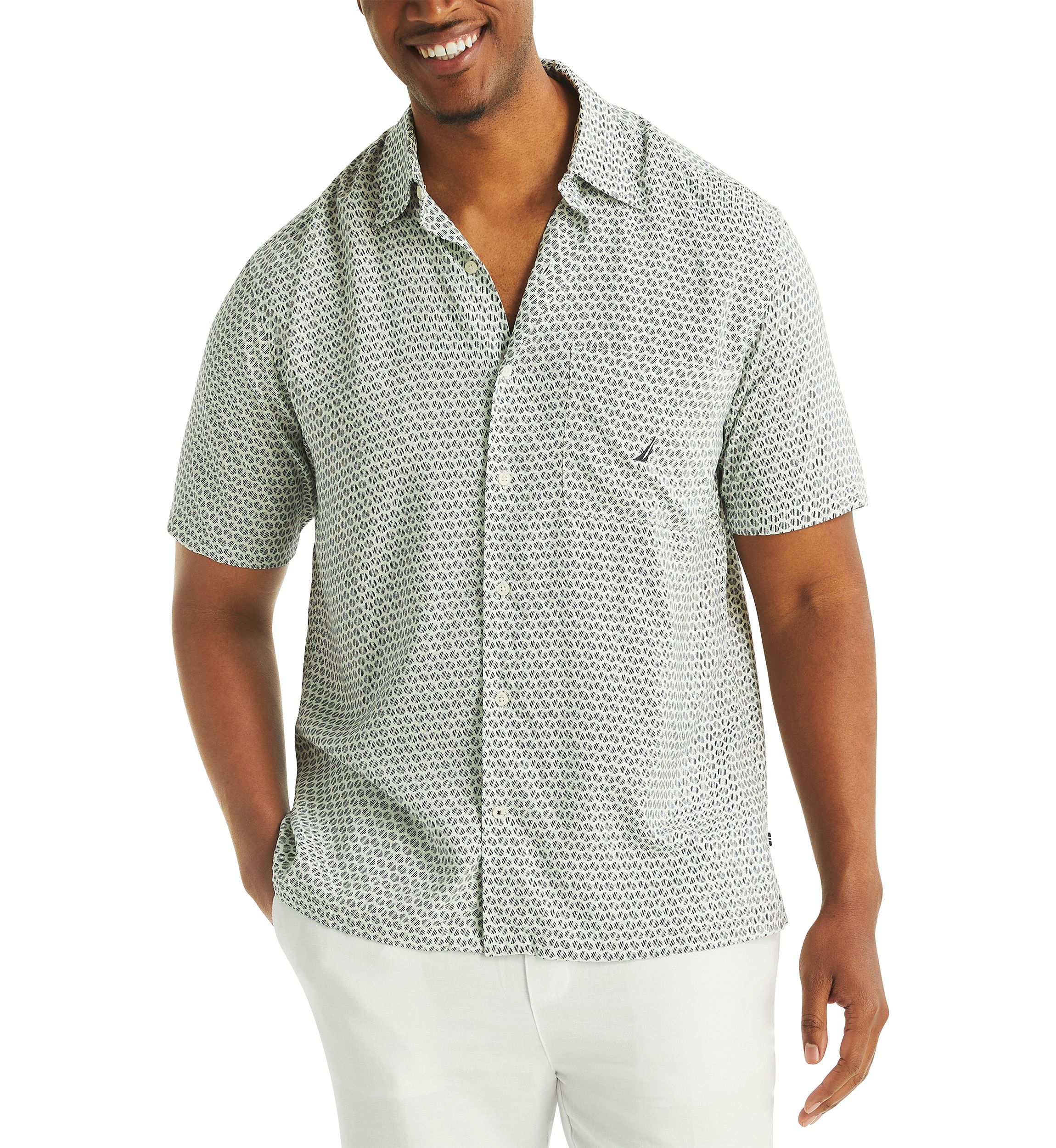 Big & Tall Short Sleeve Linen Blend Shirt 