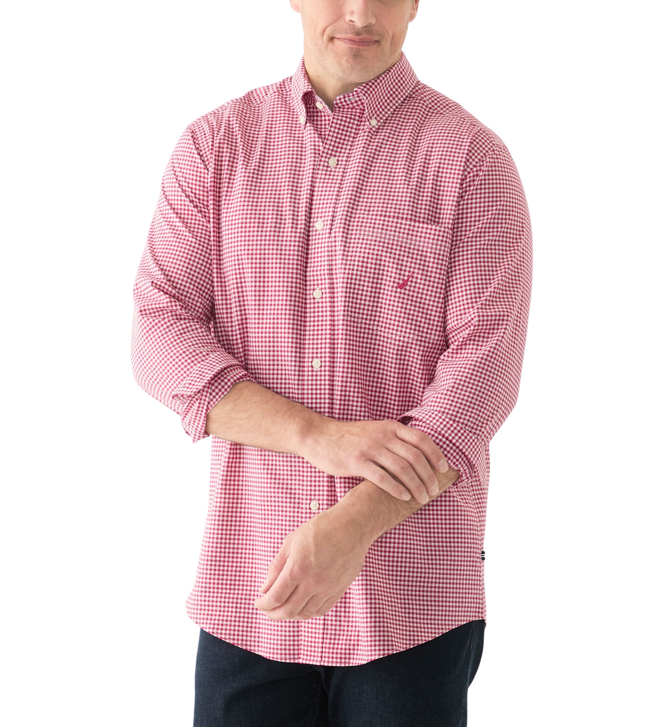 Big & Tall Long Sleeve Gingham Woven Dress Shirt