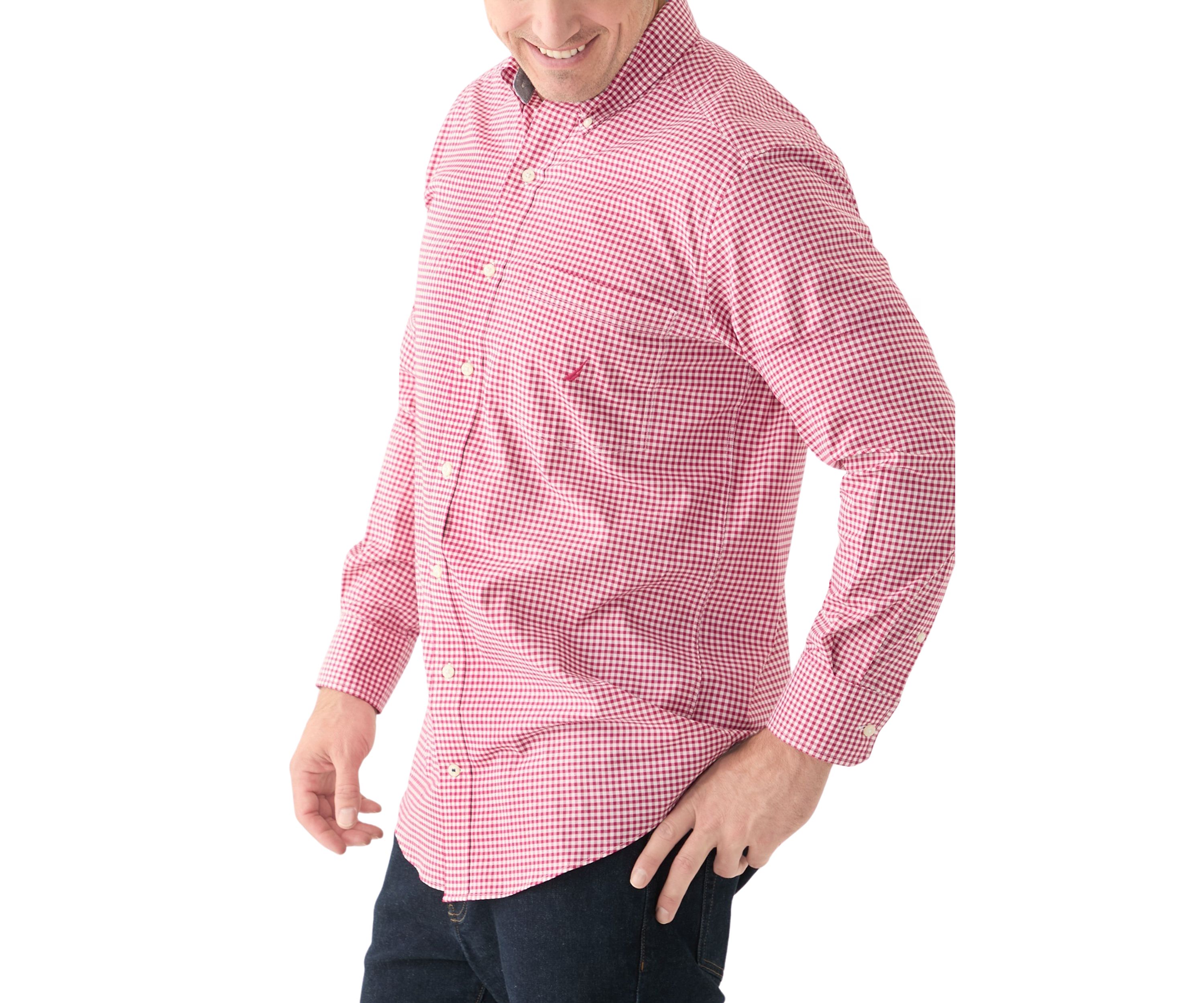 Big & Tall Long Sleeve Gingham Woven Dress Shirt