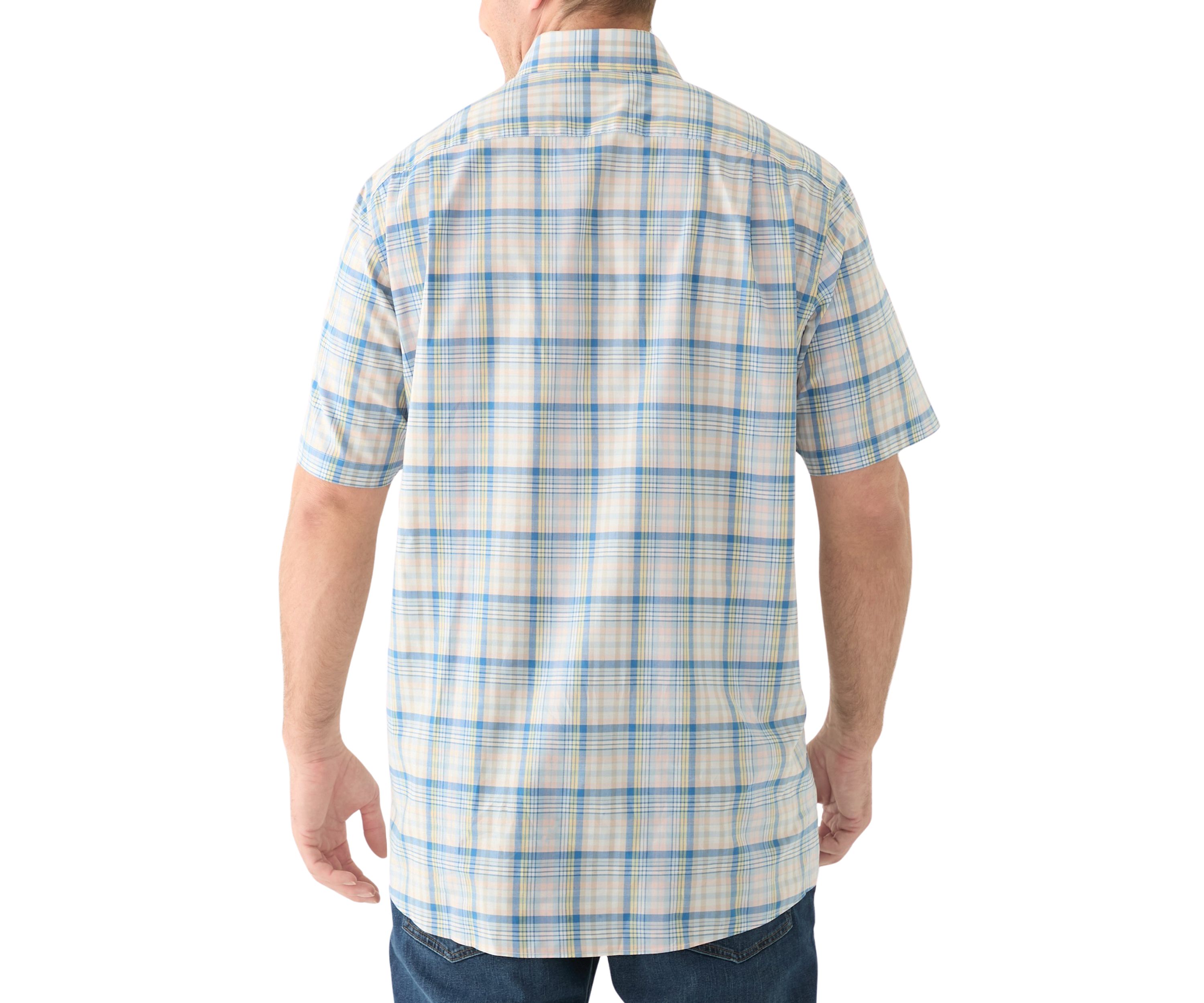 Big & Tall Short Sleeve Plaid Woven Shirt