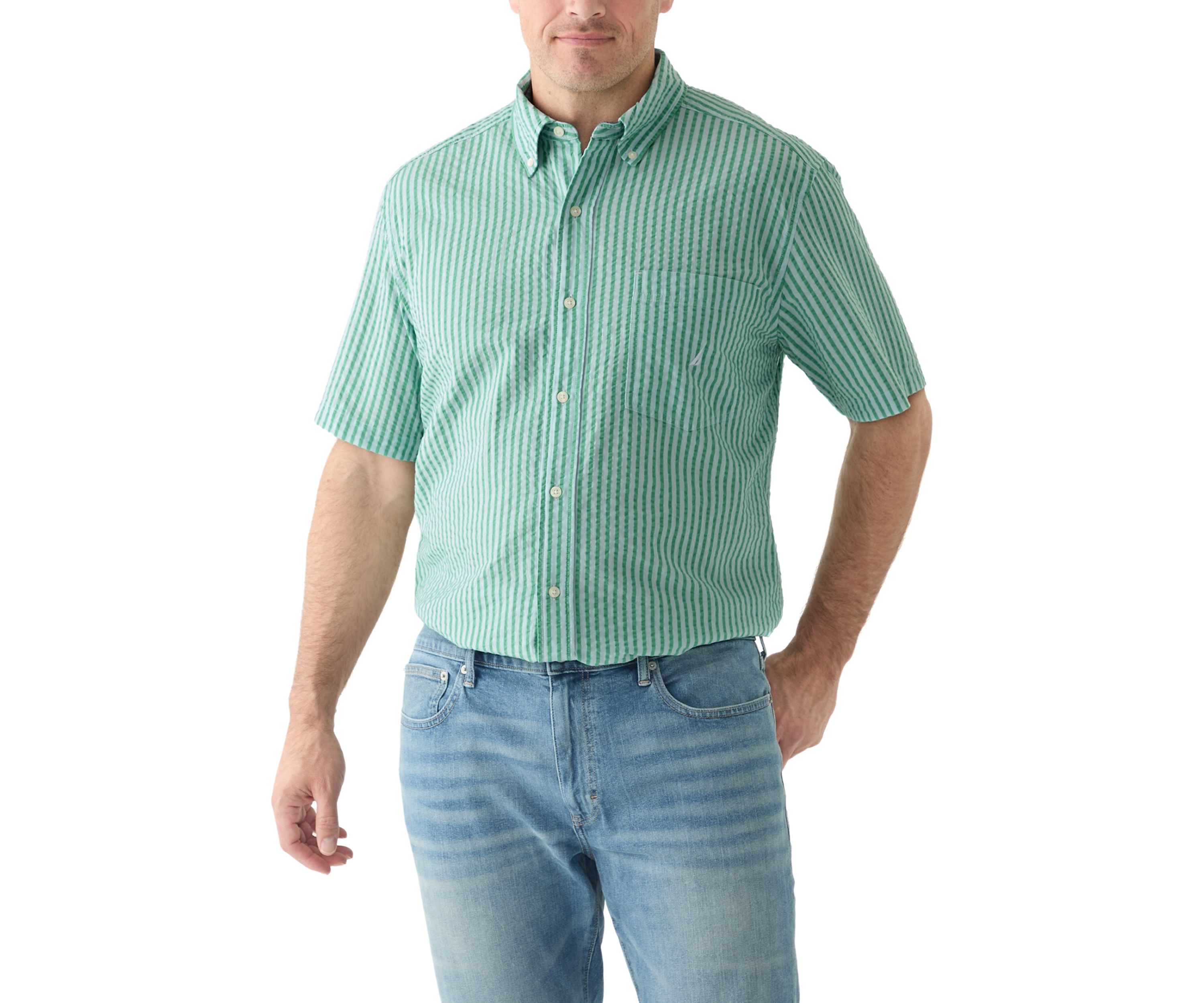 Big & Tall Printed Button Down Shirt