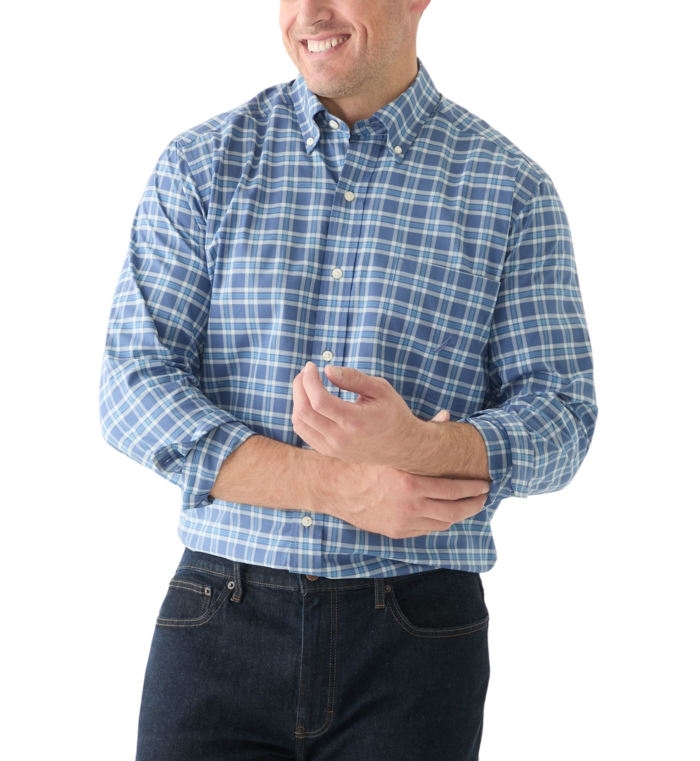 Big & Tall Long Sleeve Plaid Woven Shirt
