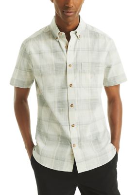 Nautica Men's Big & Tall Plaid Short Sleeve Shirt