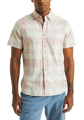 Nautica Men's Big & Tall Plaid Short Sleeve Shirt, 4XL Big